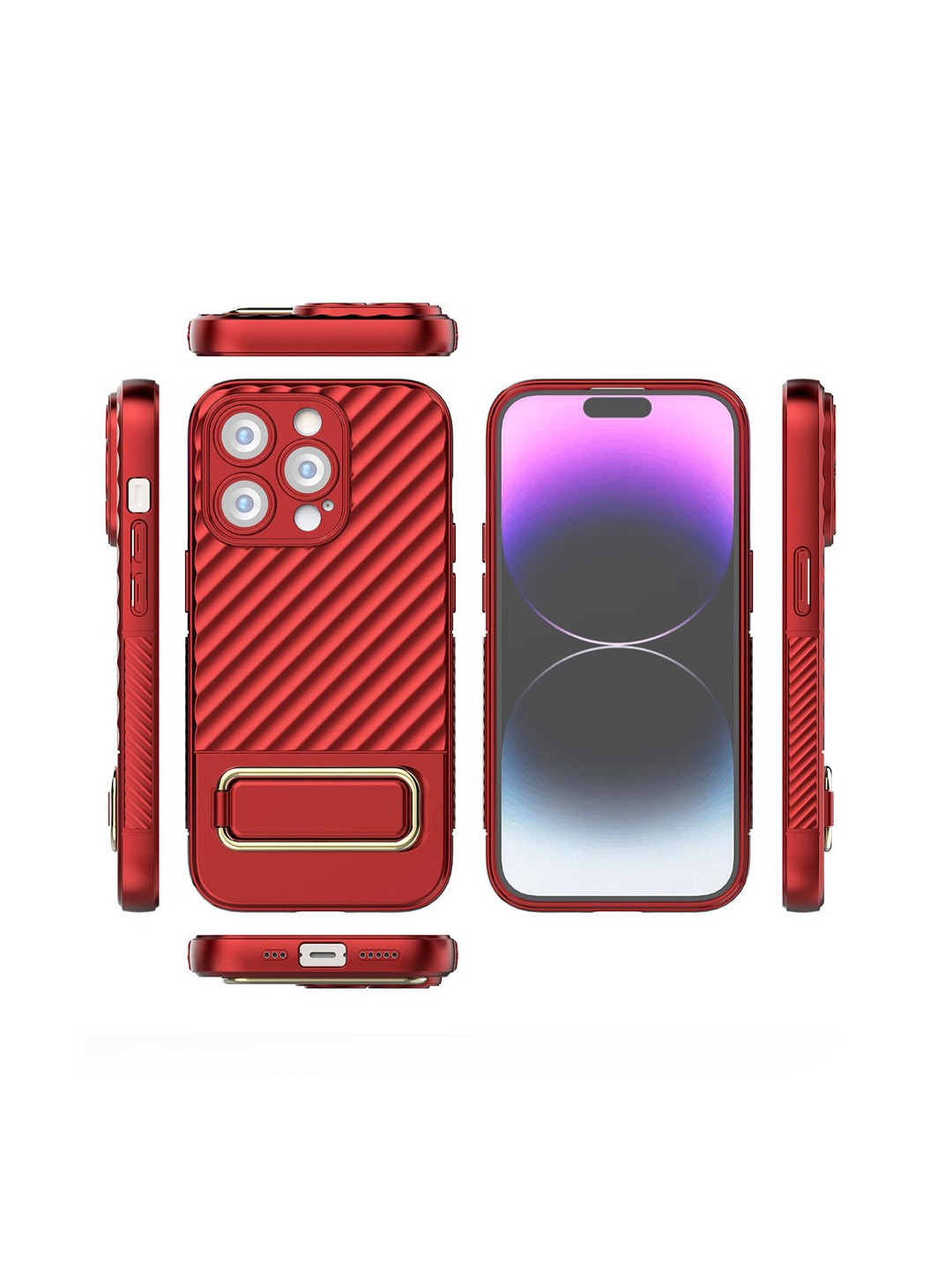 

QRIOH Solid Printed iPhone 14 Pro Max Back Case Mobile Accessories, Red