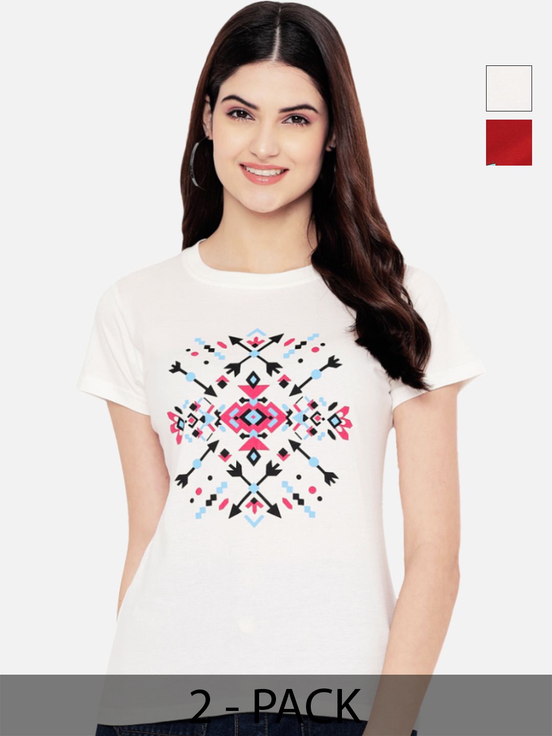

Dreambe Women Typography Printed T-shirt, Multi