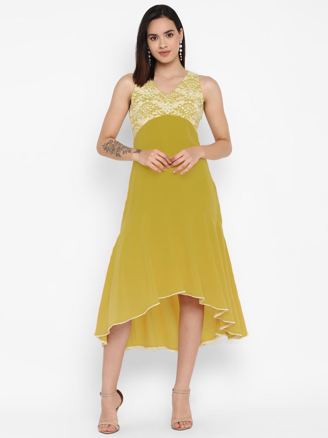 

Taurus A-Line Dress, Green