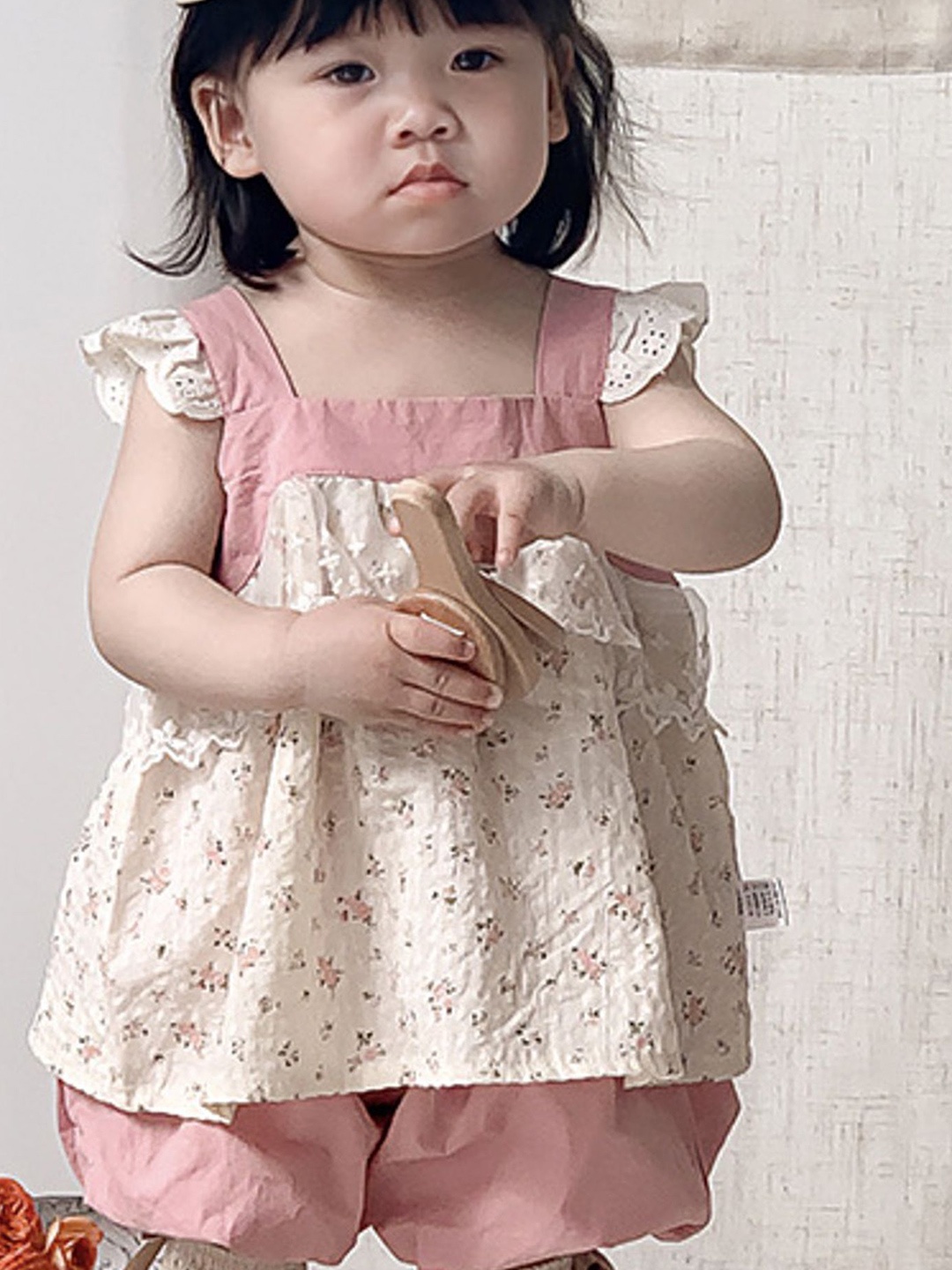 

LULU & SKY Girls Printed Tunic with Shorts, Pink