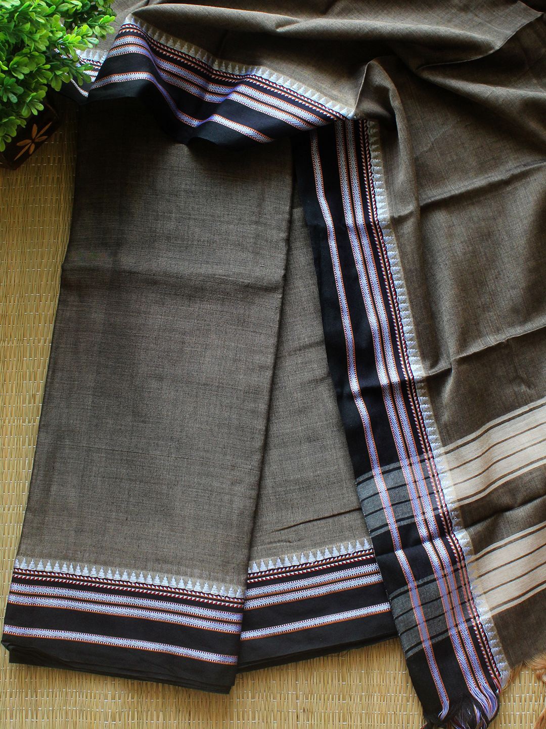

Weaves of Tradition Pure Cotton Unstitched Dress Material, Grey