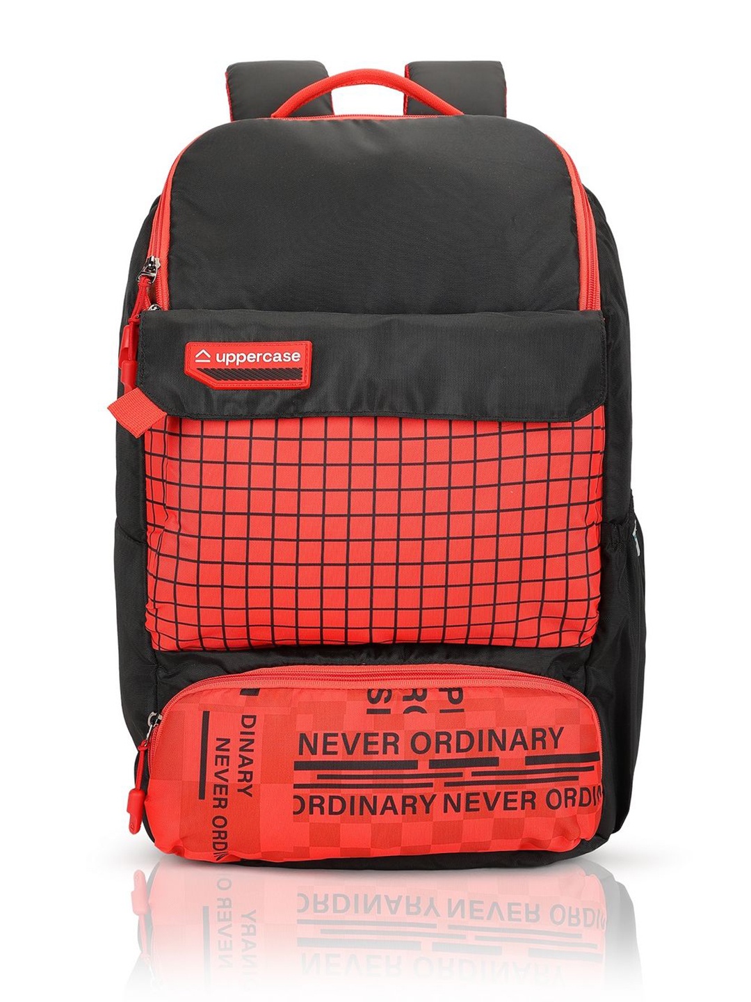 

uppercase Unisex Geometric Backpack, Red