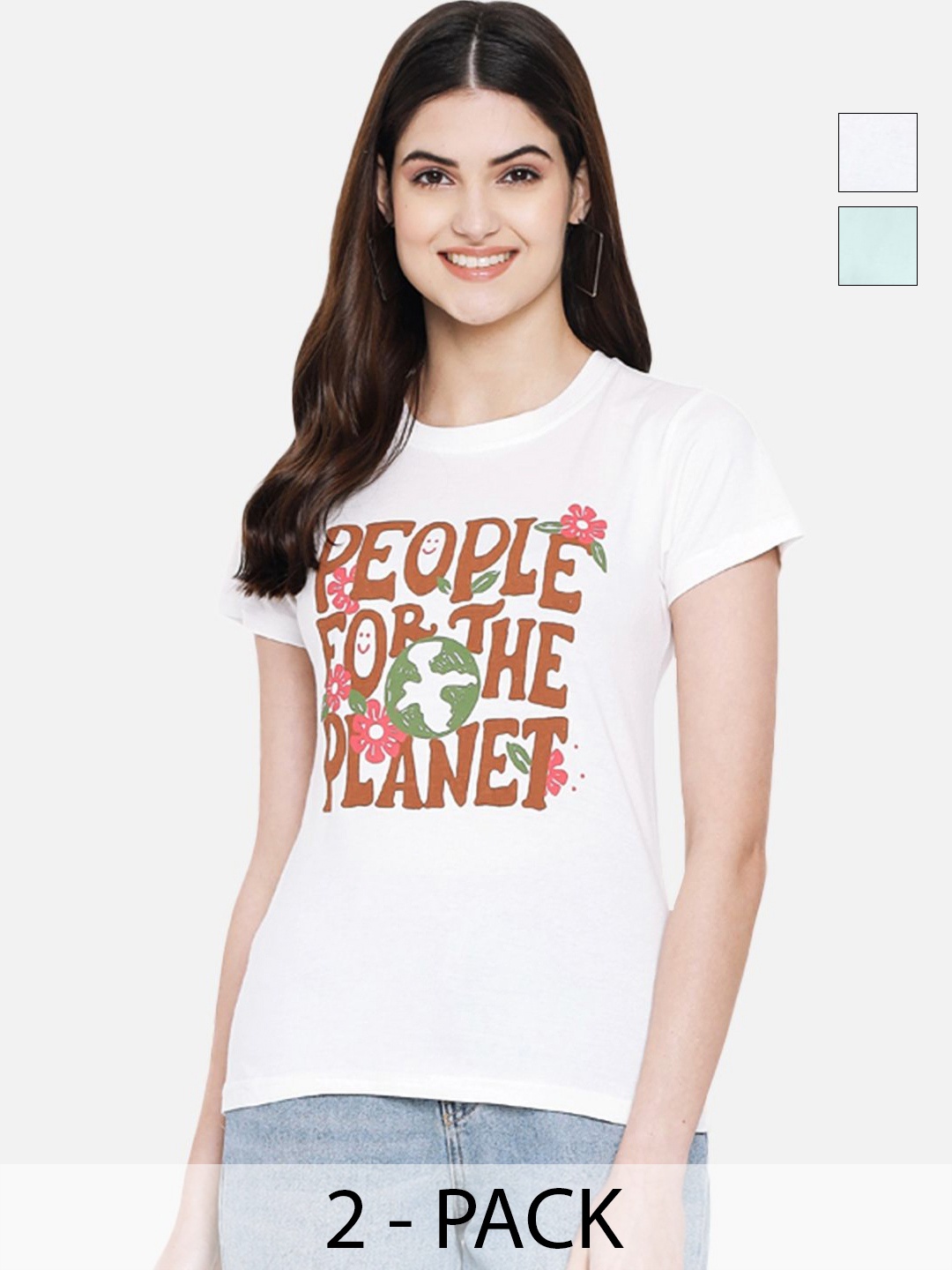 

Dreambe Women Typography Printed T-shirt, Multi