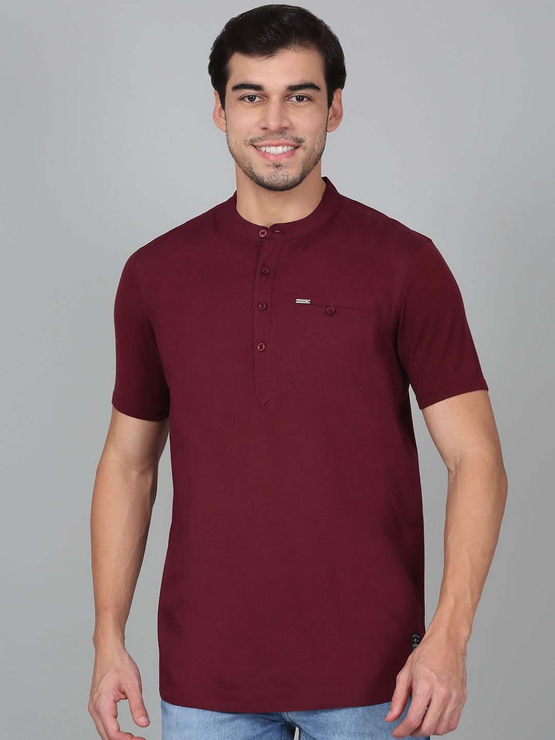 

Cantabil Men Thread Work Kurta, Maroon