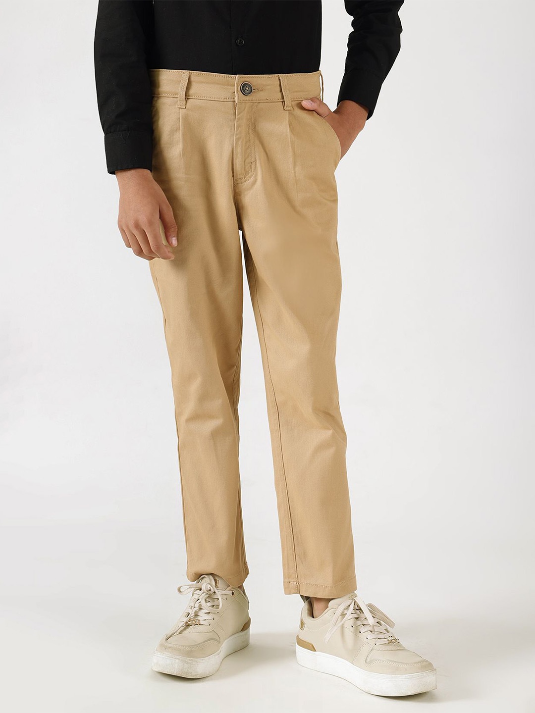 

One Friday Boys Relaxed Chinos Trousers, Bronze