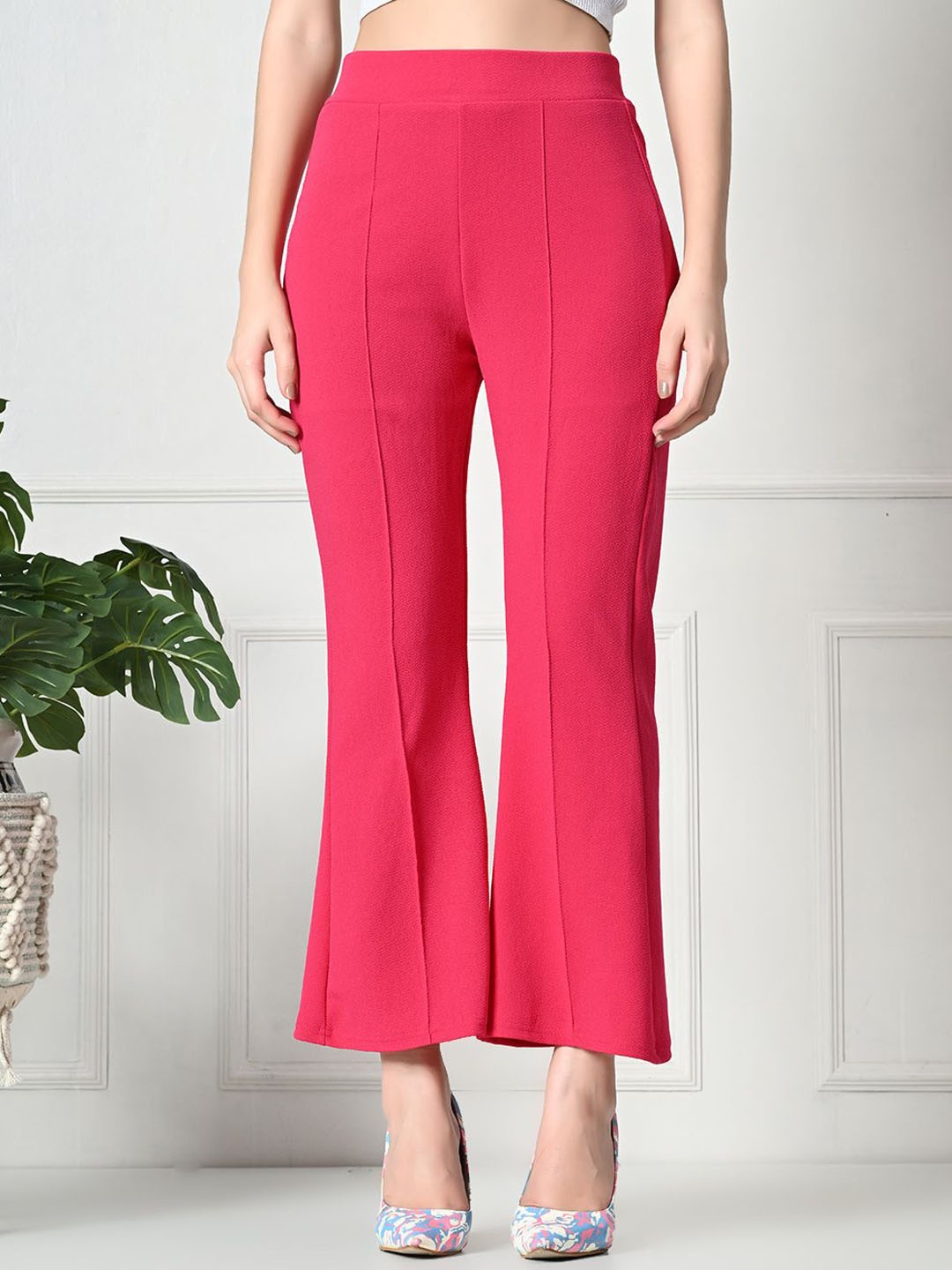 

Brainbees Women Relaxed High-Rise Trousers, Pink