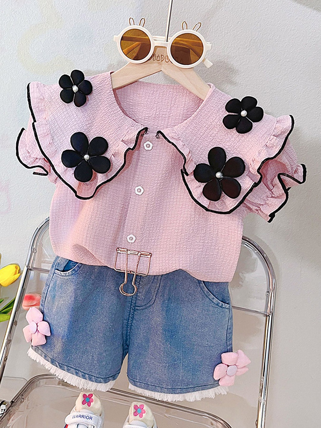 

LULU & SKY Girls Top with Shorts, Pink