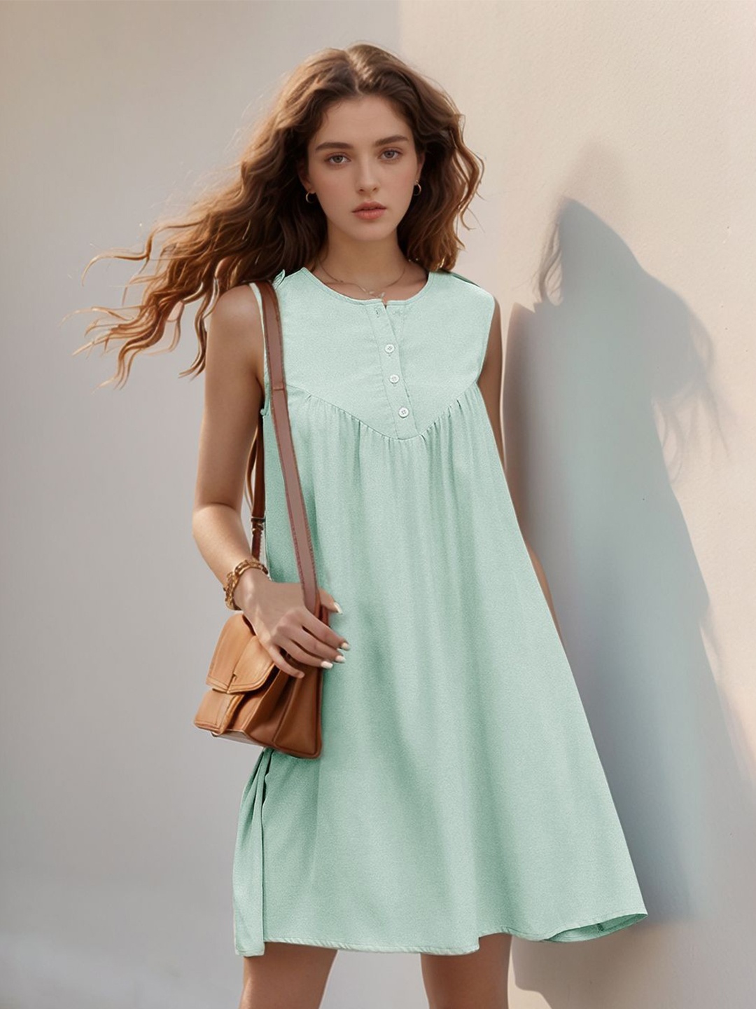 

all about you A-Line Dress, Green