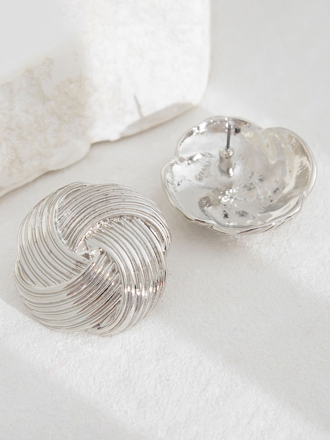 

LULU & SKY Contemporary Studs Earrings, White