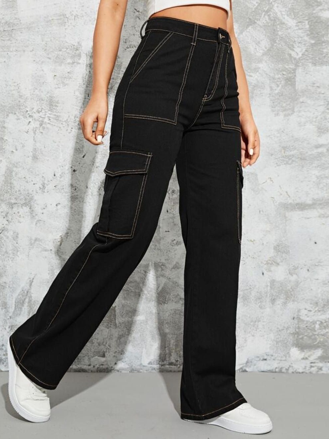 

Next One Women Smart Straight Fit High-Rise Stretchable Jeans, Black