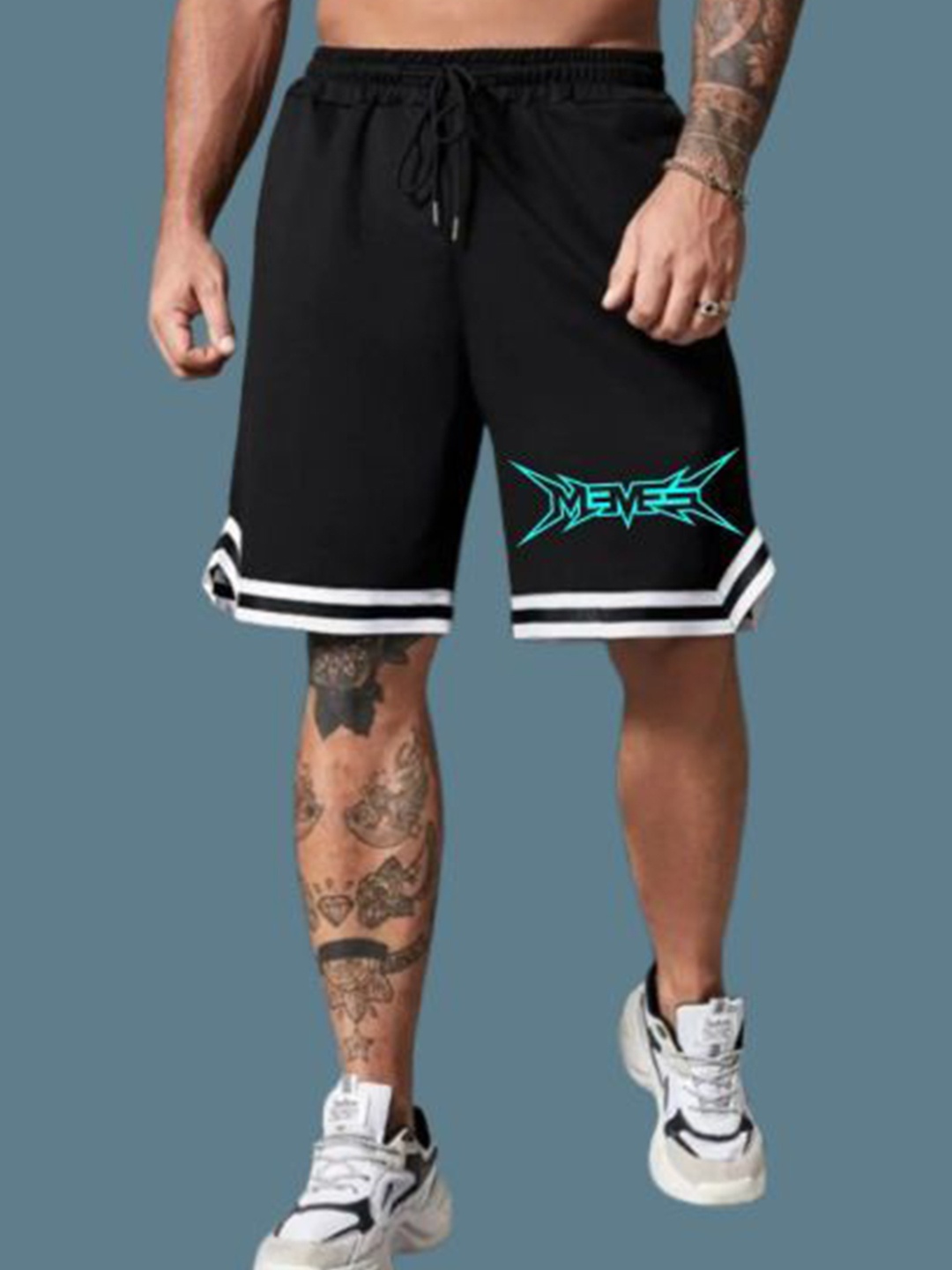 

culish Men High-Rise Training or Gym Sports Shorts, Black