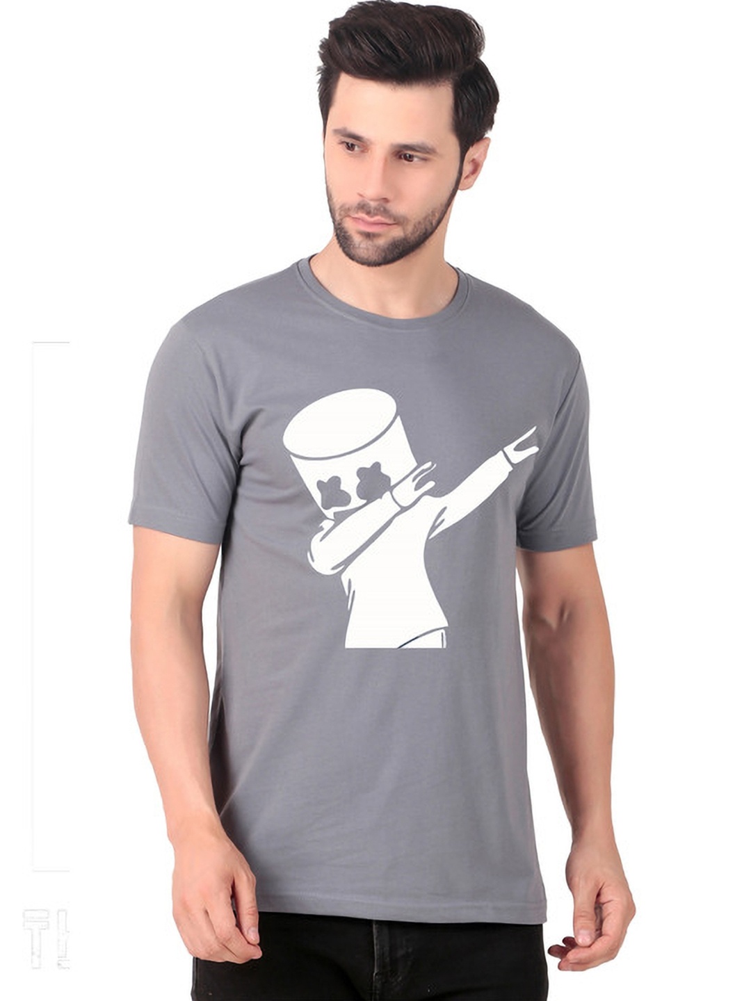 

FABSTIEVE Men New Orleans Pelicans Neymar Printed Pure Cotton T-shirt, Grey