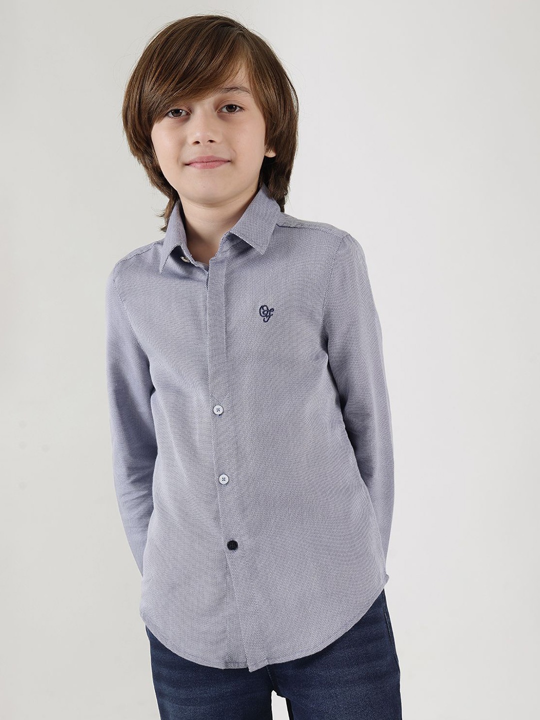 

One Friday Boys Comfort Opaque Casual Shirt, Blue