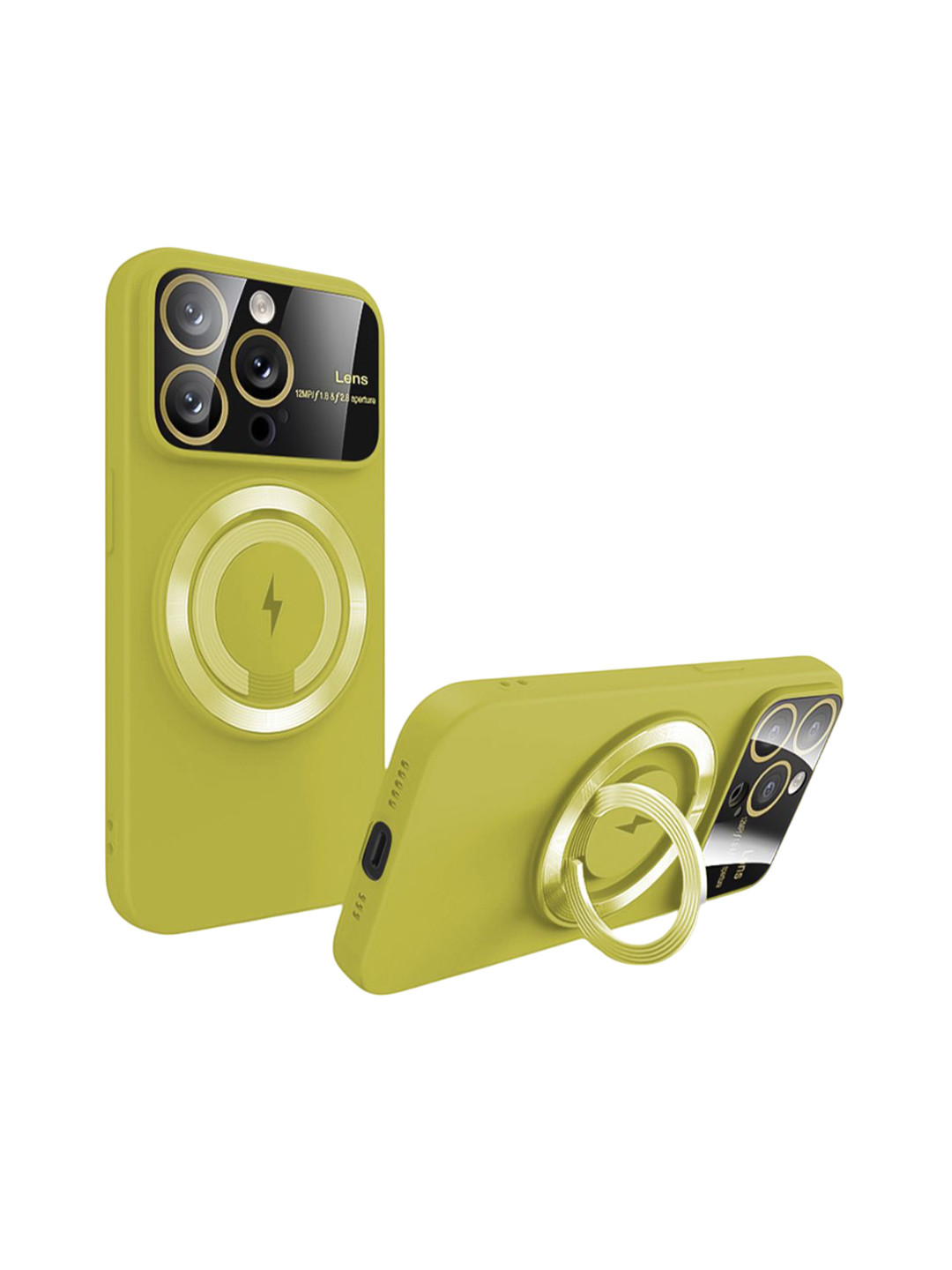 

QRIOH Solid Printed iPhone 14 Pro Back Case Mobile Accessories, Lime green
