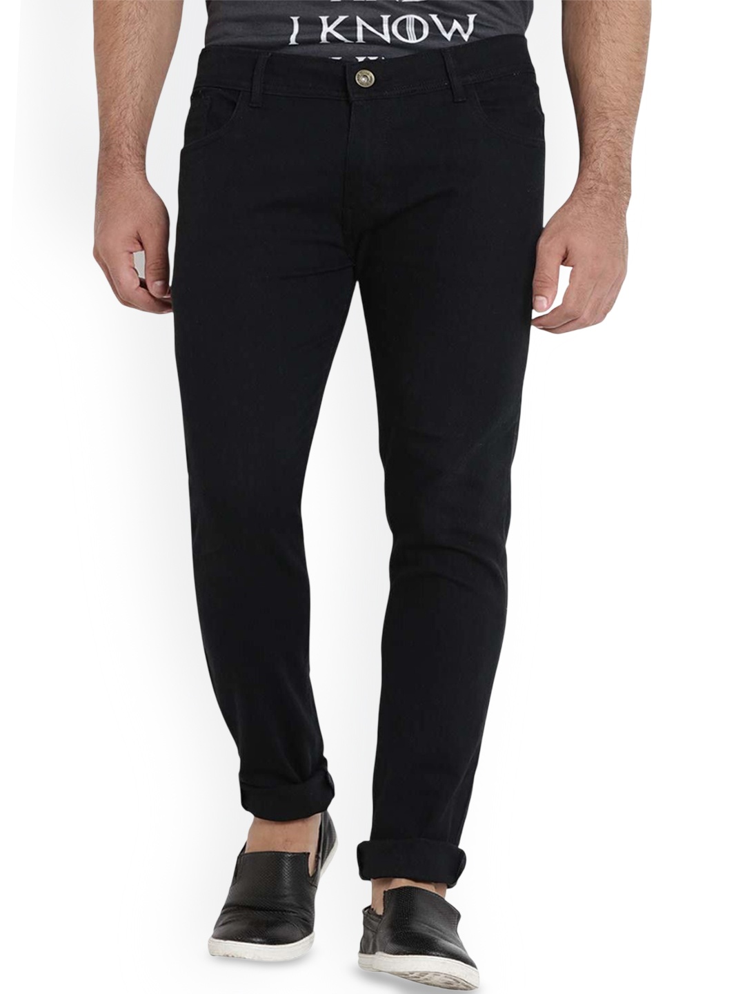 

COMFITS Men Classic Slash Knee Jeans, Black