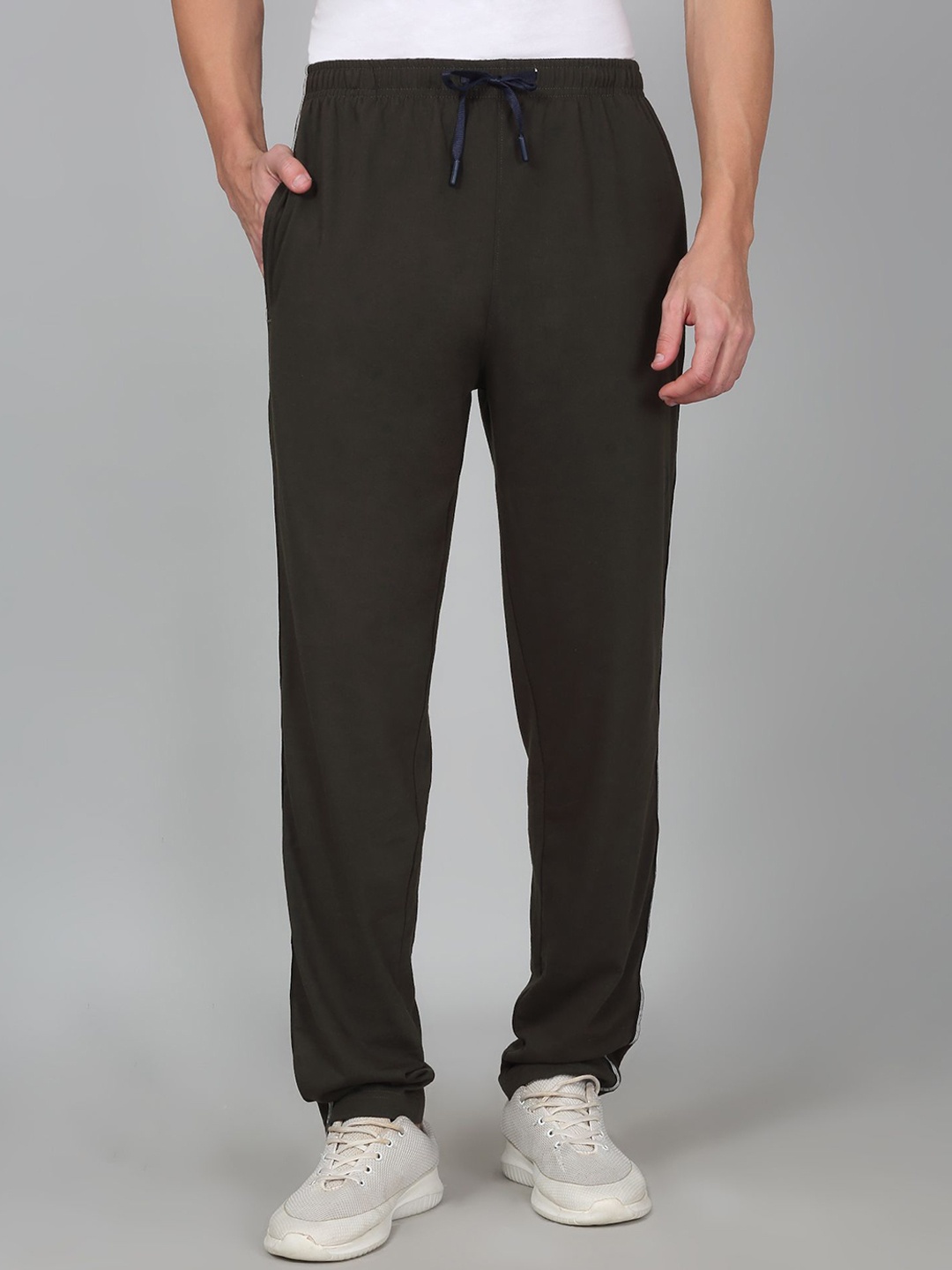 

Cantabil Men Mid-Rise Track Pants, Olive