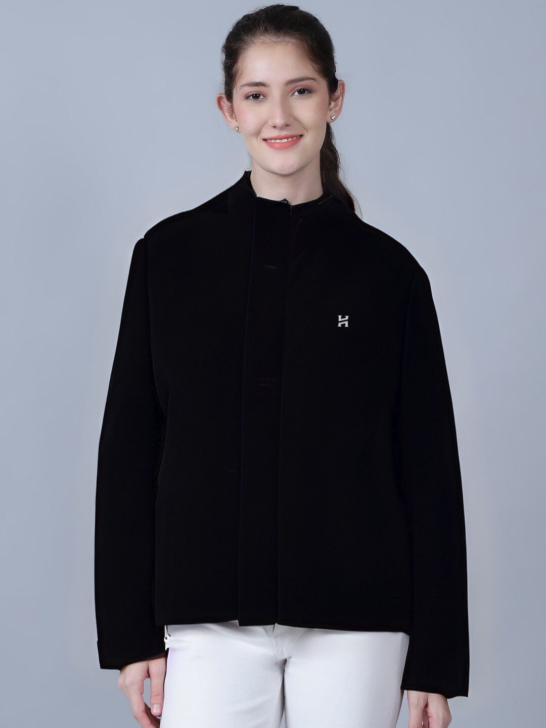

HOUSE OF VEDAS Waterproof Hooded Rain Jacket, Black