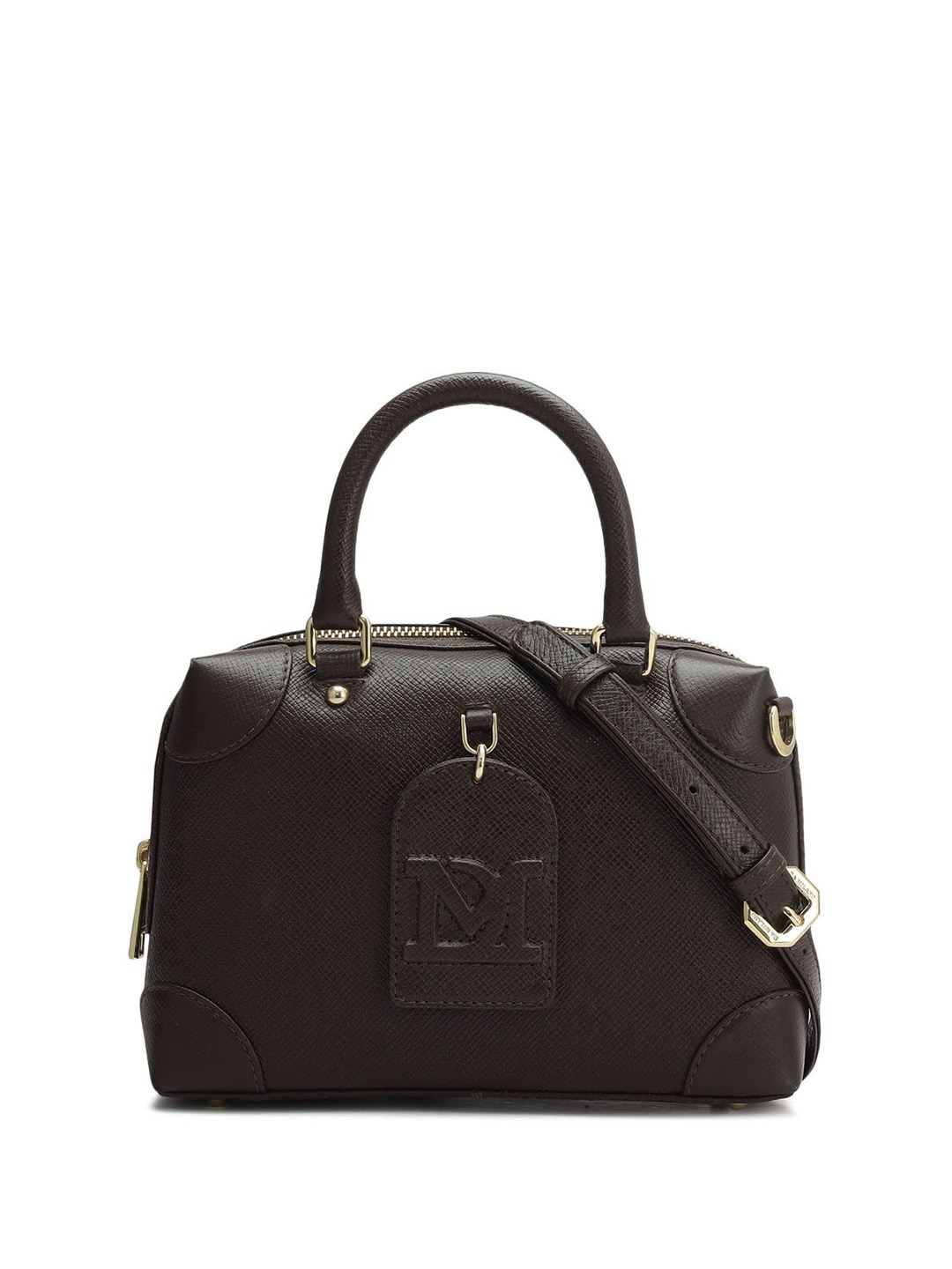 

Da Milano Leather Structured Satchel, Brown