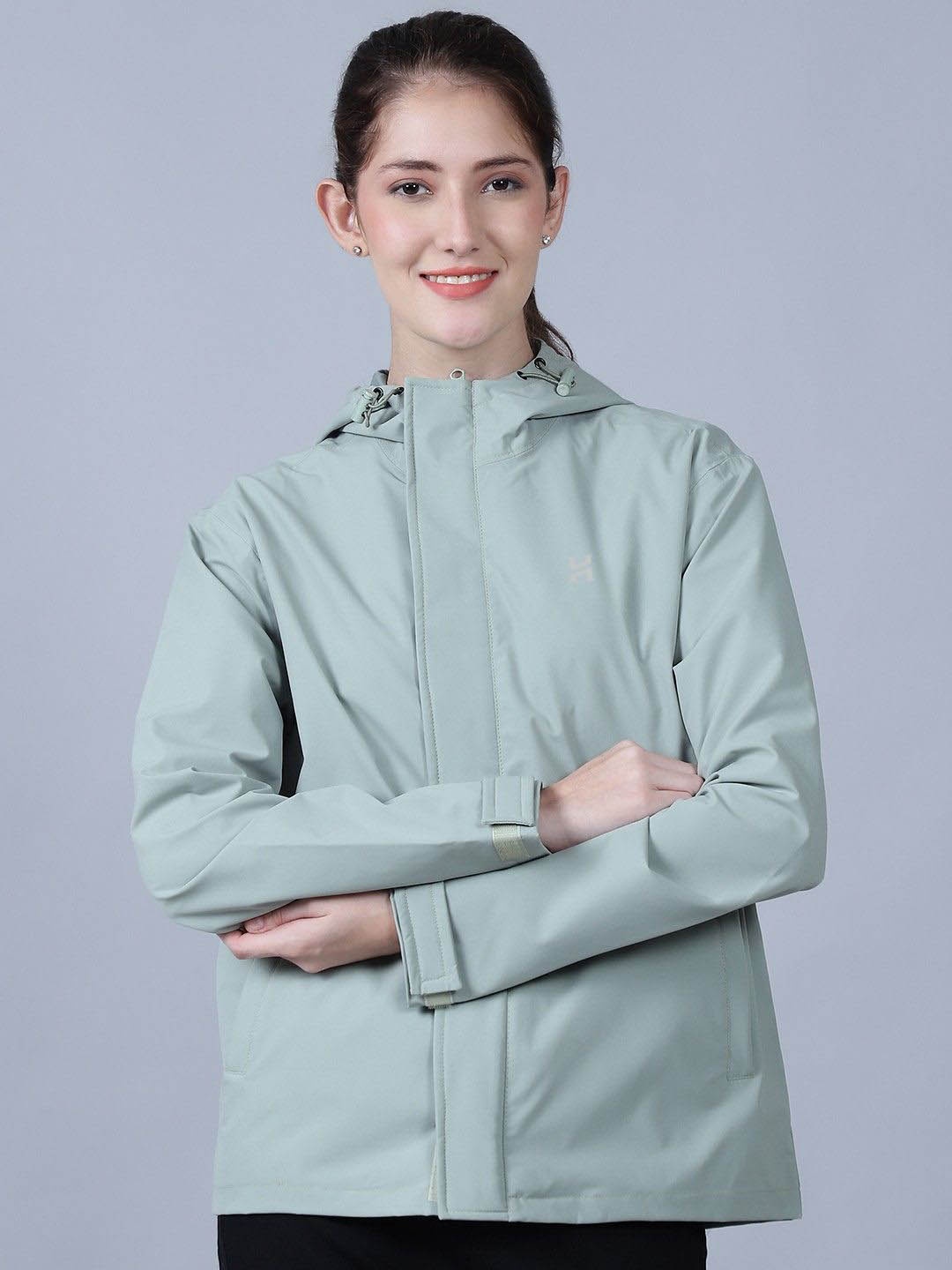 

HOUSE OF VEDAS Waterproof Hooded Rain Jacket, Blue