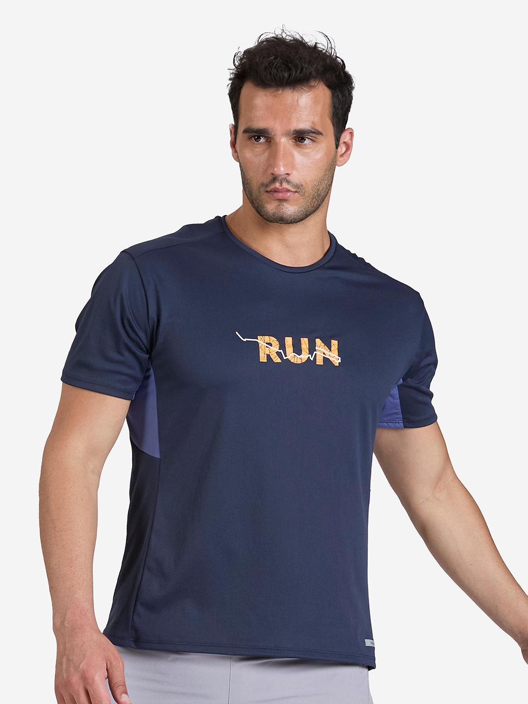 

Kalenji By Decathlon T SHIRT RUN DRY M PRINT, Navy blue