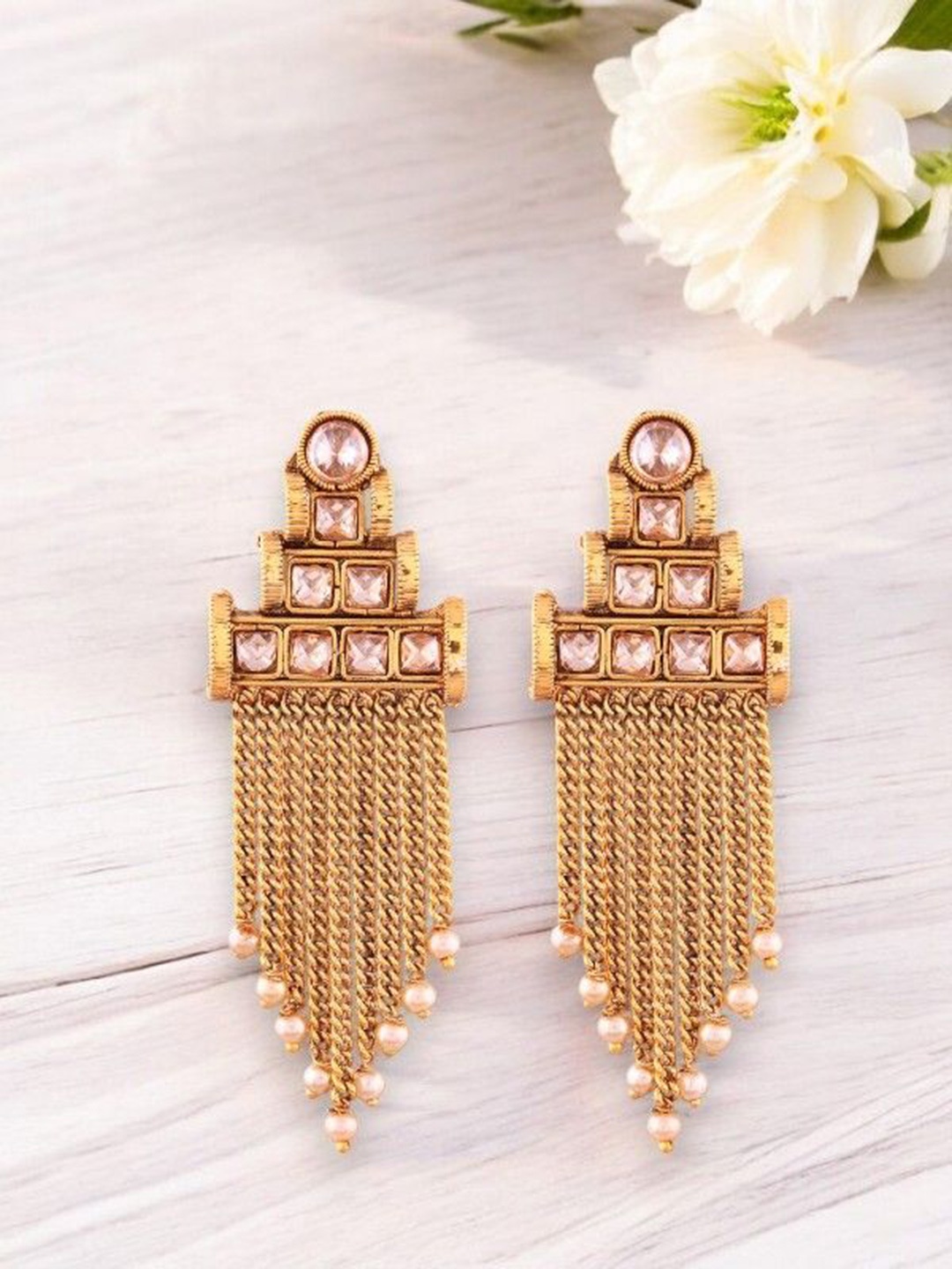 

Anouk Contemporary Drop Earrings, Gold