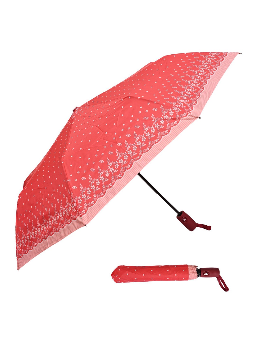 

LOOM LEGACY Semi-Automatic 3 Fold Self Design Umbrellas, Pink