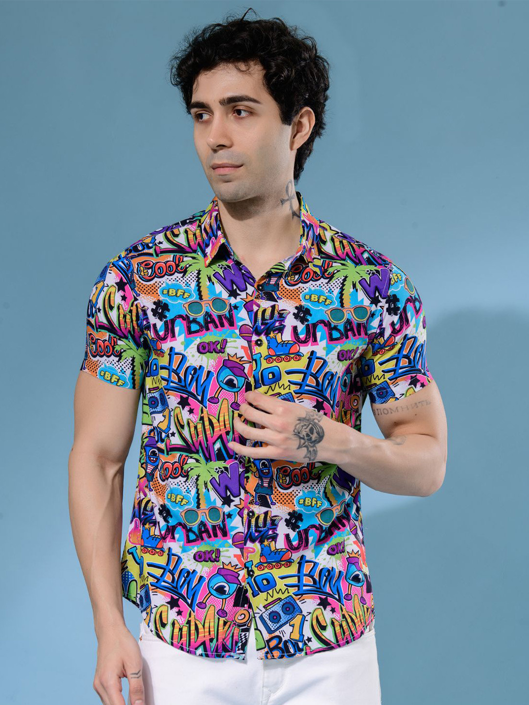 

Albion By CnM Men Comfort Opaque Casual Shirt, Multi