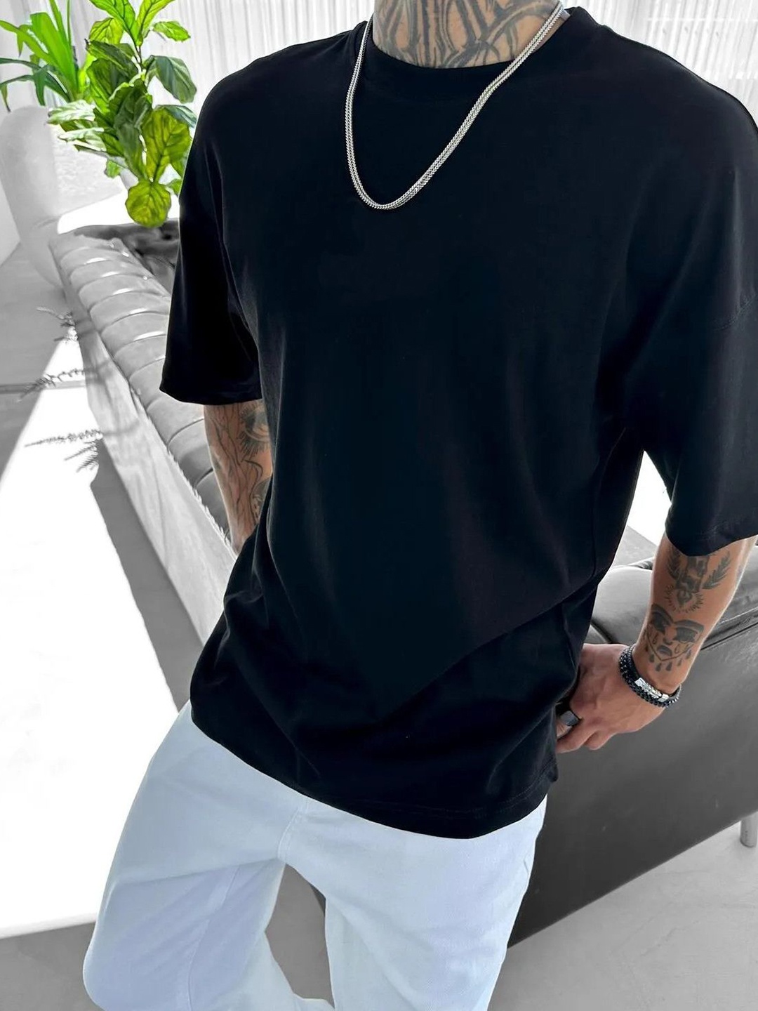 

ZEN1 FASHION Men Printed Abzorb Raw Edge T-shirt, Black