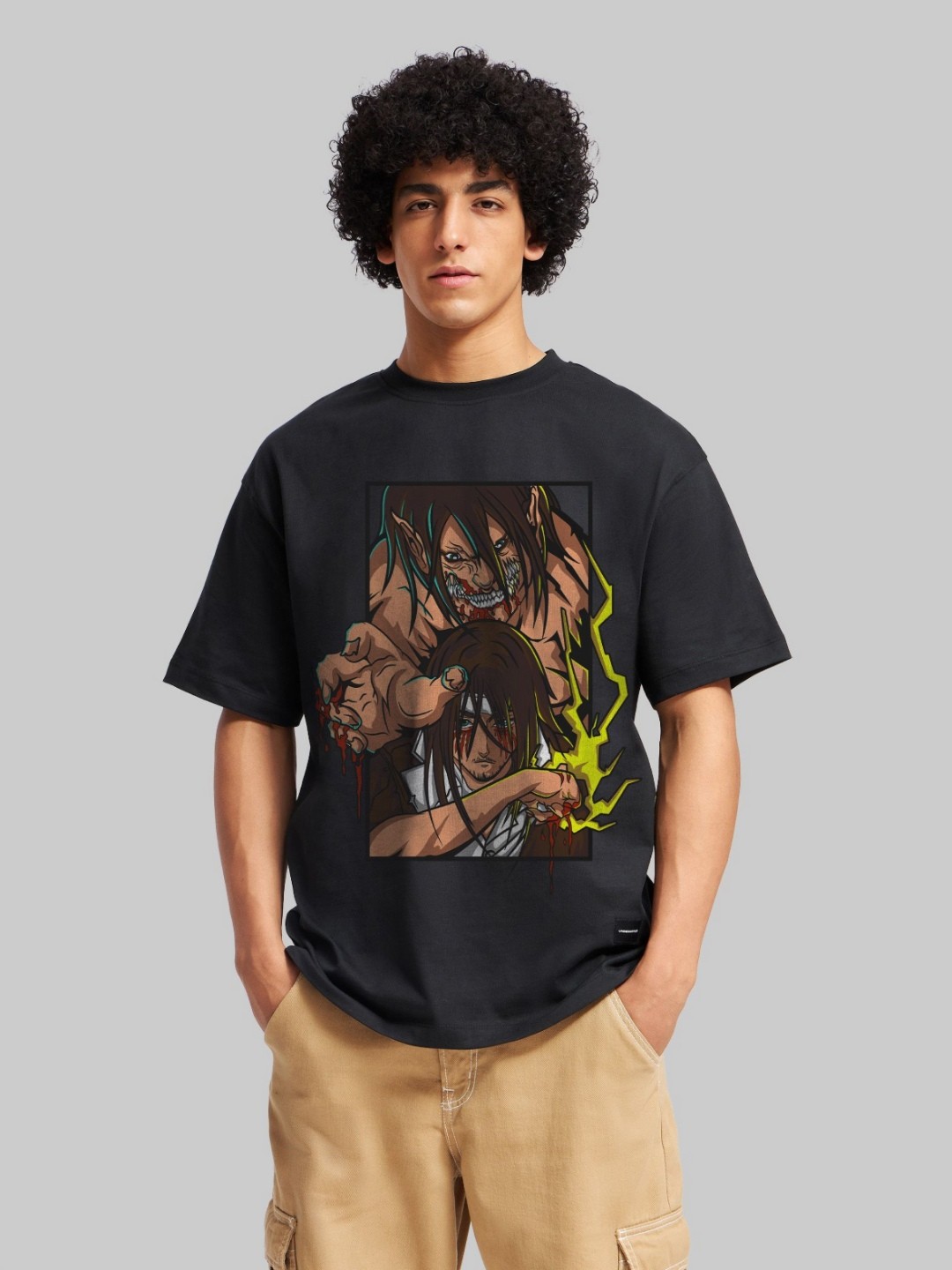 

Underrated Club Men Printed Extended Sleeves Bio Finish T-shirt, Black