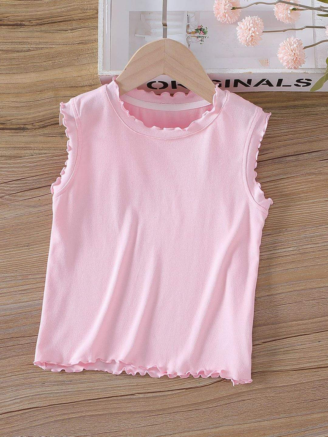 

YK Girls V-Neck Pockets T-shirt, Pink