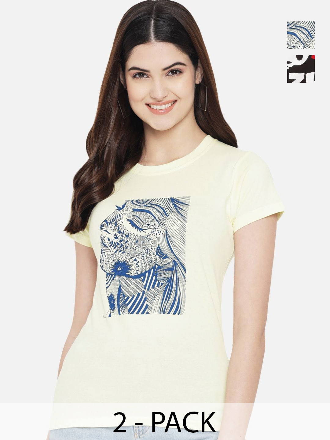 

Dreambe Women Typography Printed T-shirt, Multi