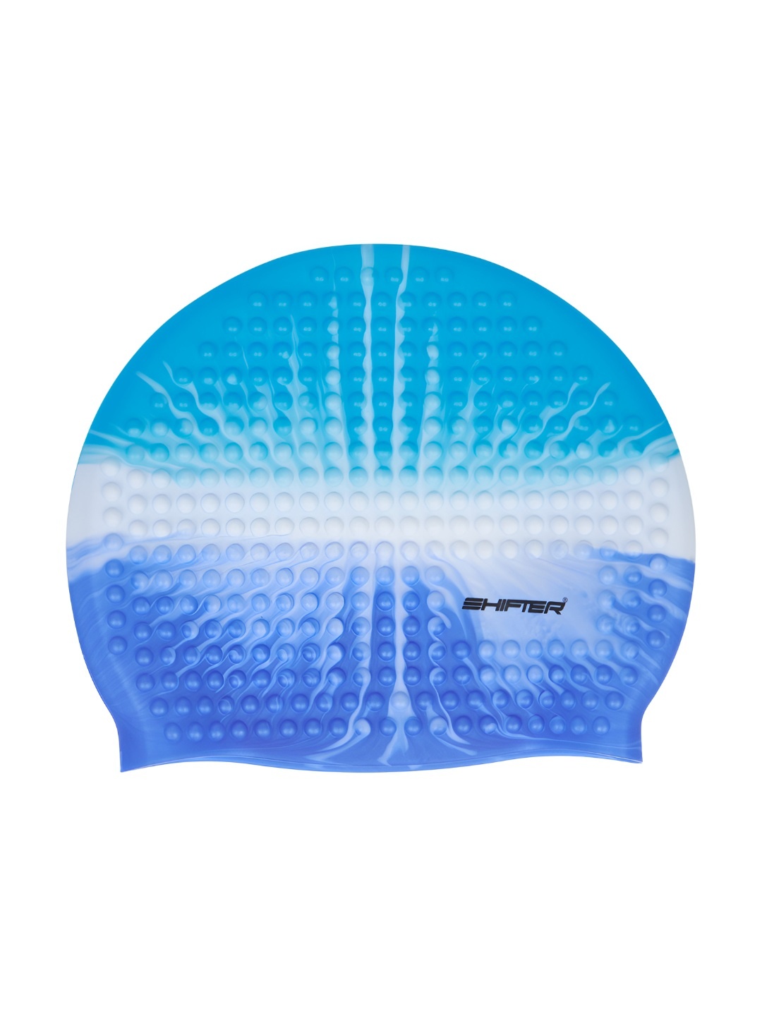 

SHIFTER Bubble Textured Anti-Slip Silicone Swimming Cap, Blue