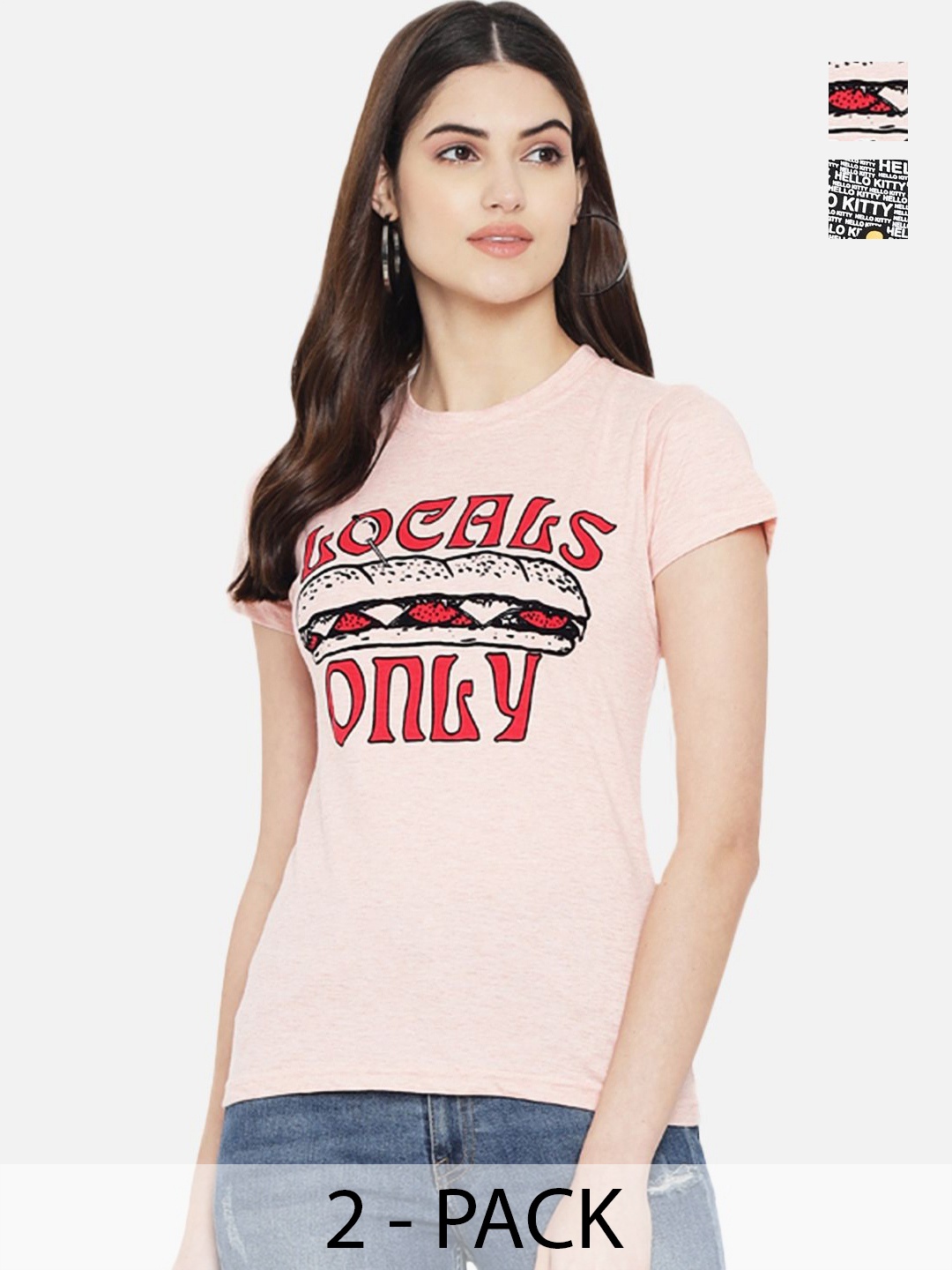 

Dreambe Women Typography Printed T-shirt, Multi