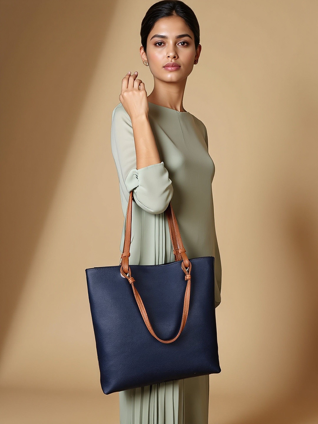 

Mast & Harbour PU Structured Shoulder Bag, Blue