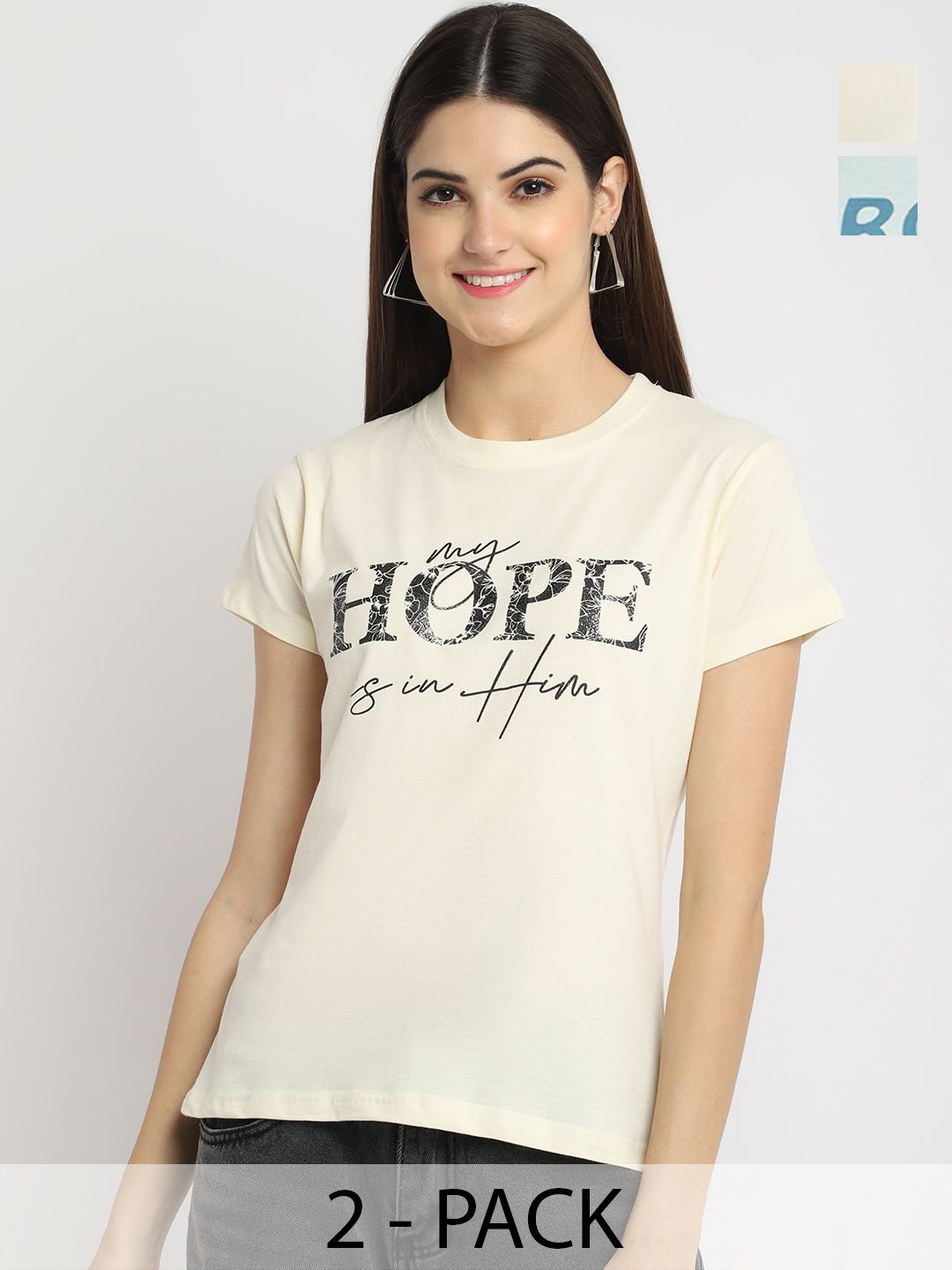 

Dreambe Women Typography Printed T-shirt, Multi