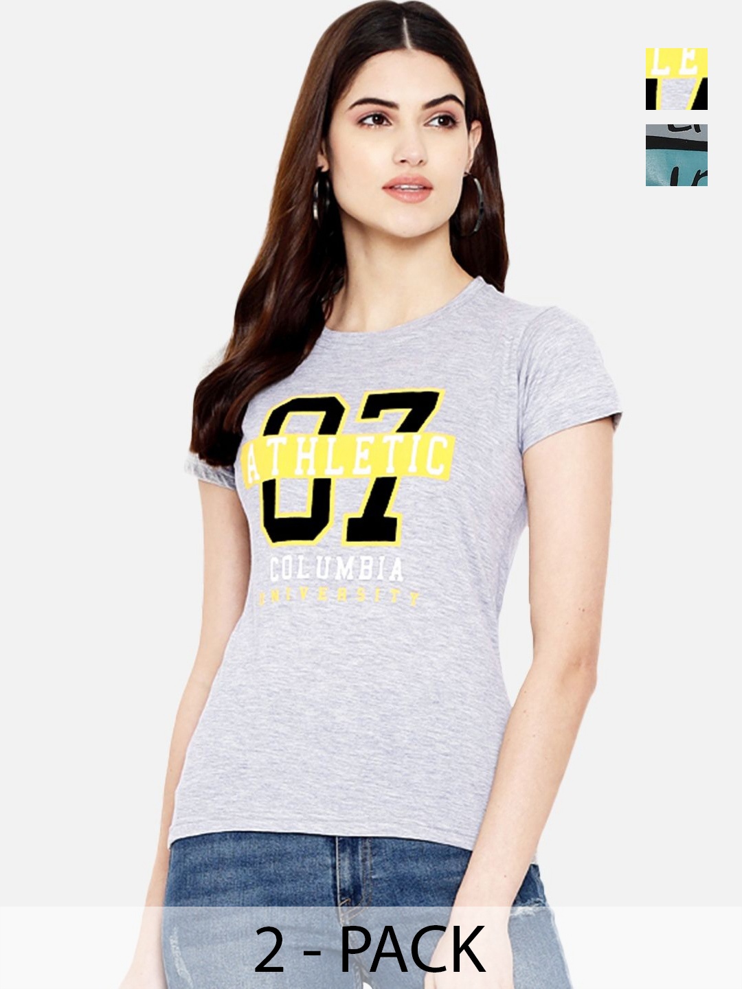 

Dreambe Women Typography Printed T-shirt, Multi