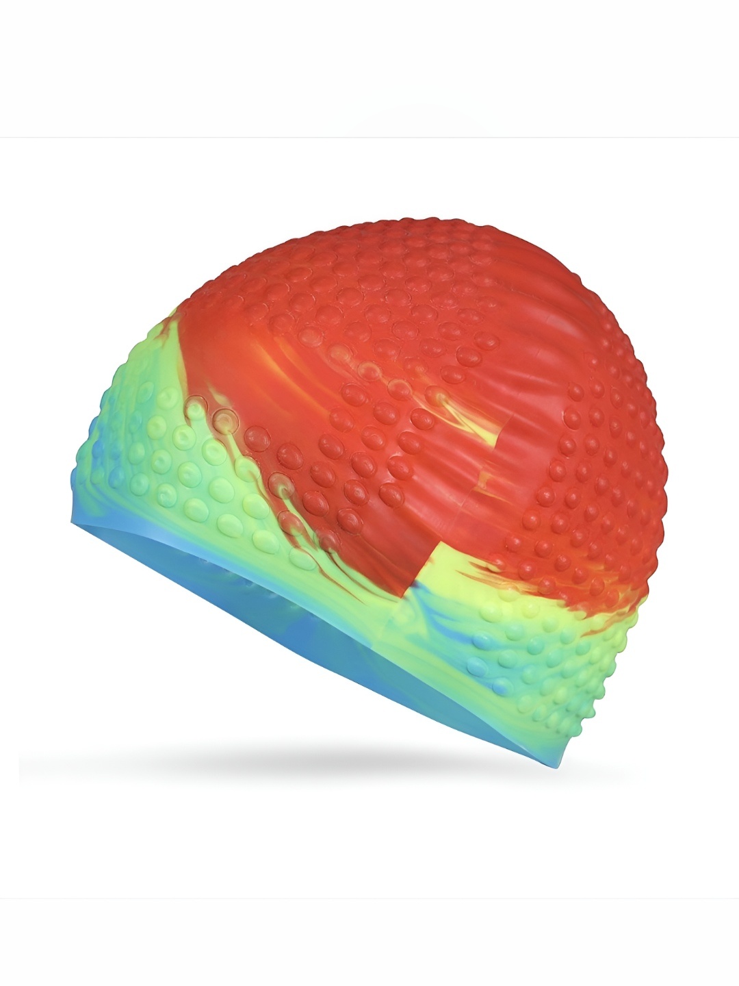 

SHIFTER Printed Silicone Swimming Cap, Red