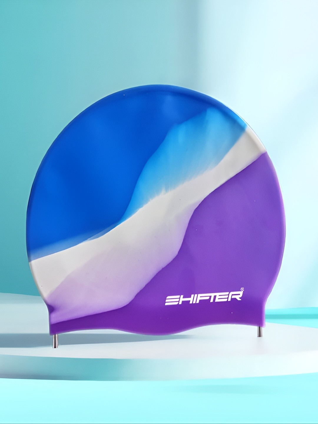 

SHIFTER Printed Silicone Swimming Cap, Purple
