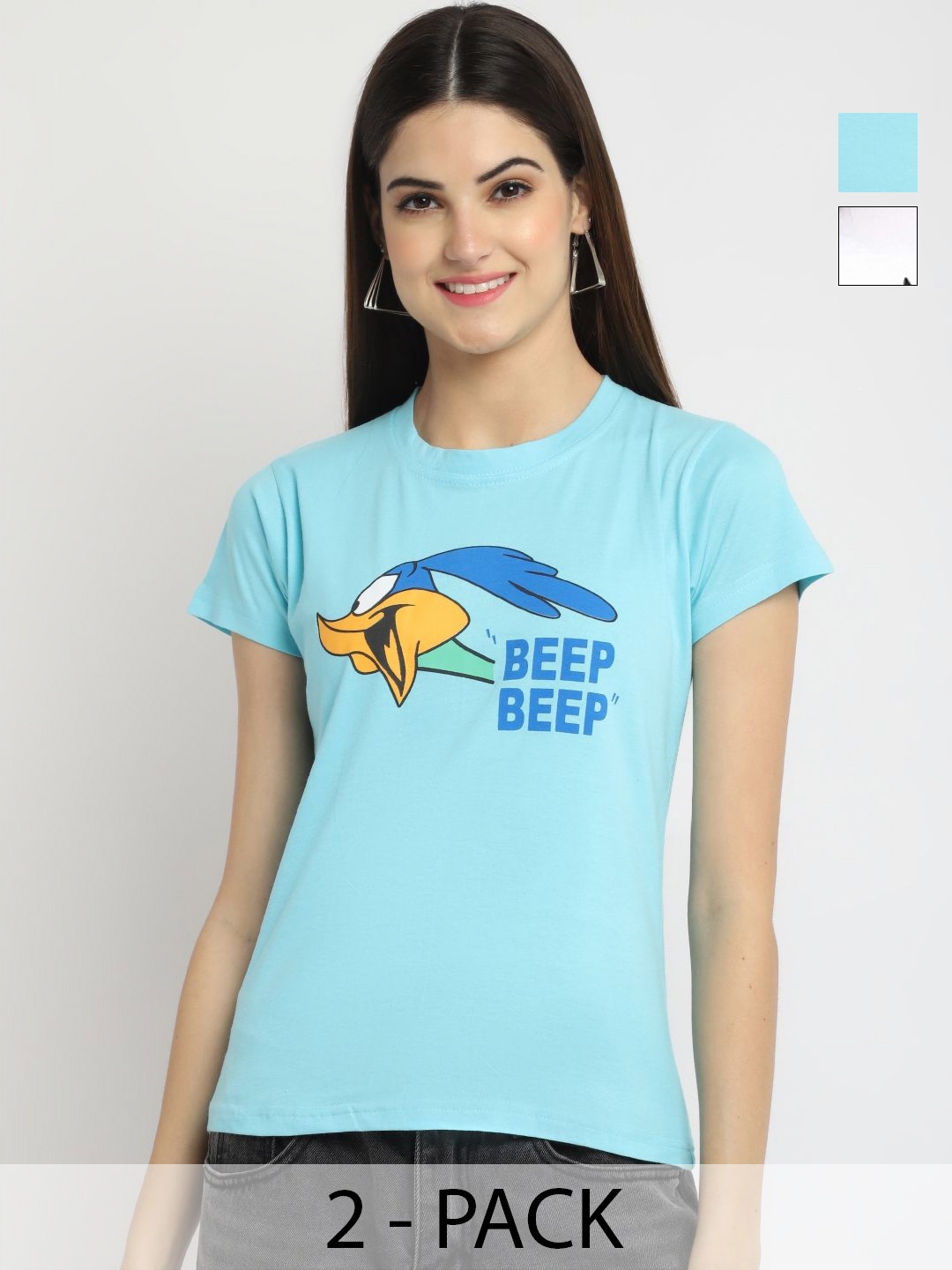 

Dreambe Women Typography Printed T-shirt, Multi