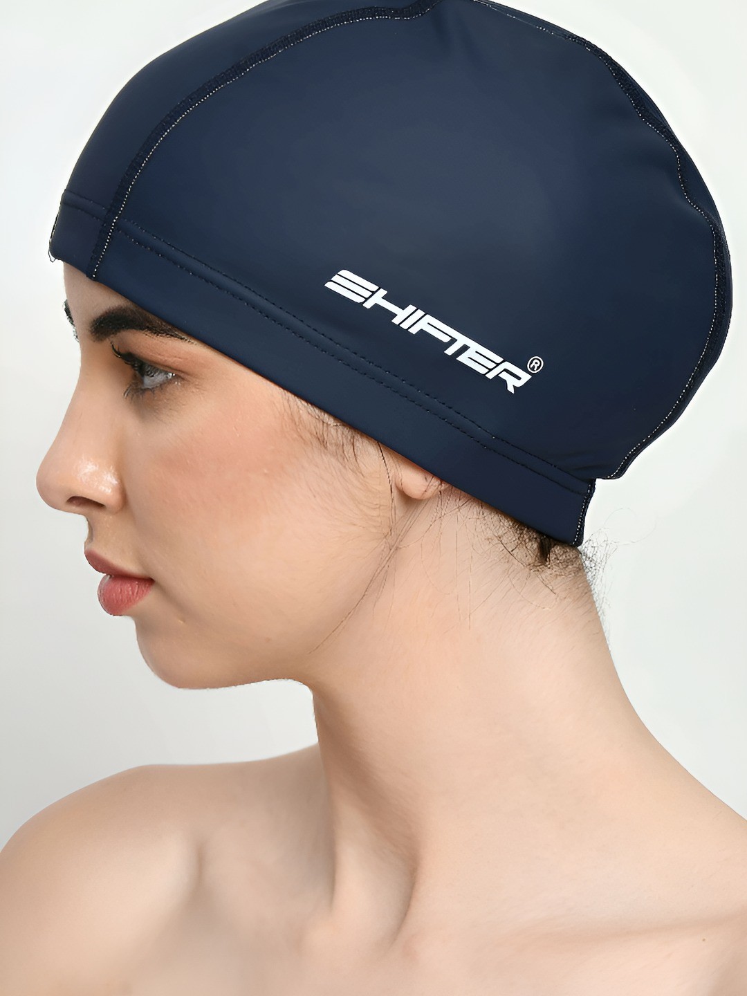 

SHIFTER Stretchable Waterproof Swimming Cap, Blue