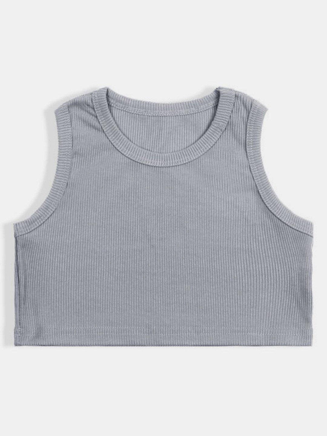 

YK Girls V-Neck Pockets T-shirt, Grey