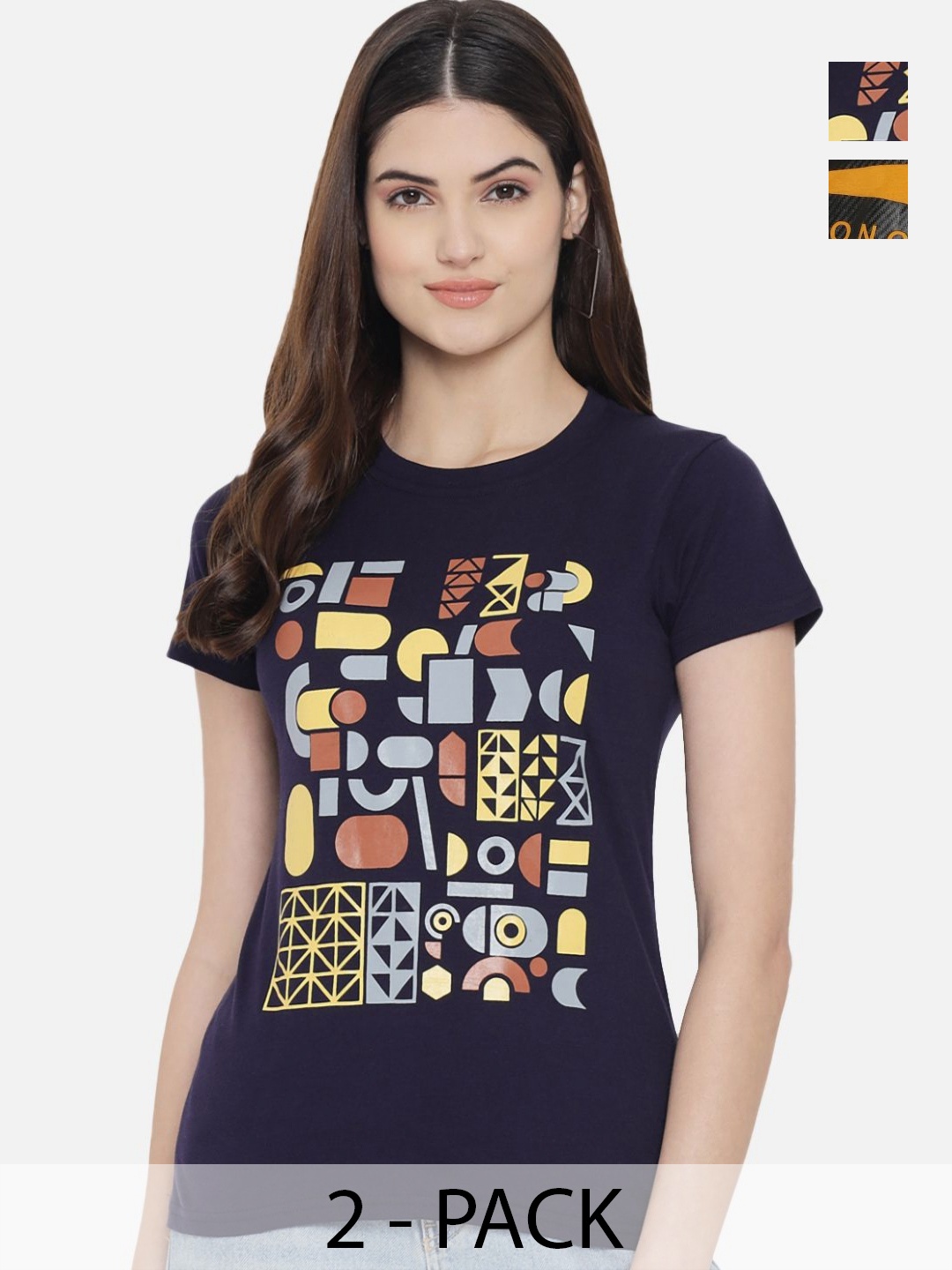 

Dreambe Women Typography Printed T-shirt, Multi