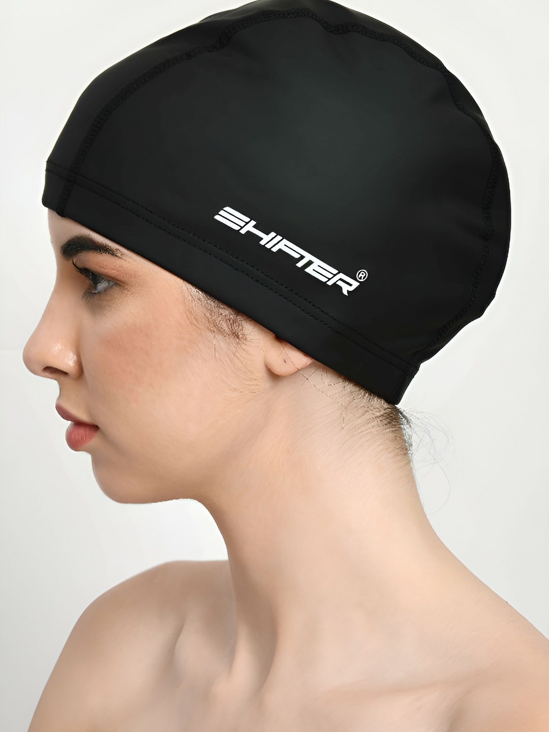 

SHIFTER Waterproof Swimming Cap, Black