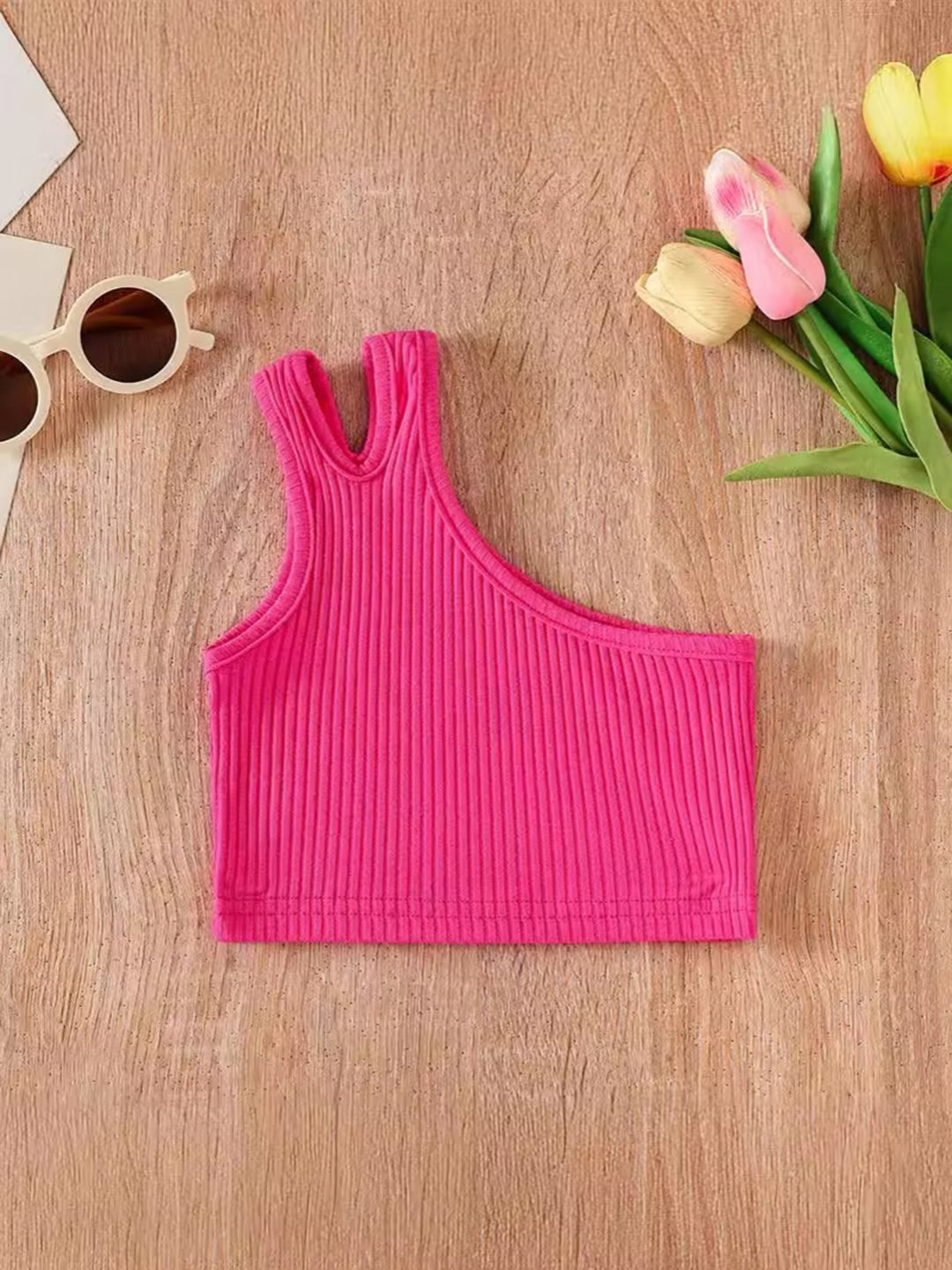 

YK Girls V-Neck Pockets T-shirt, Pink