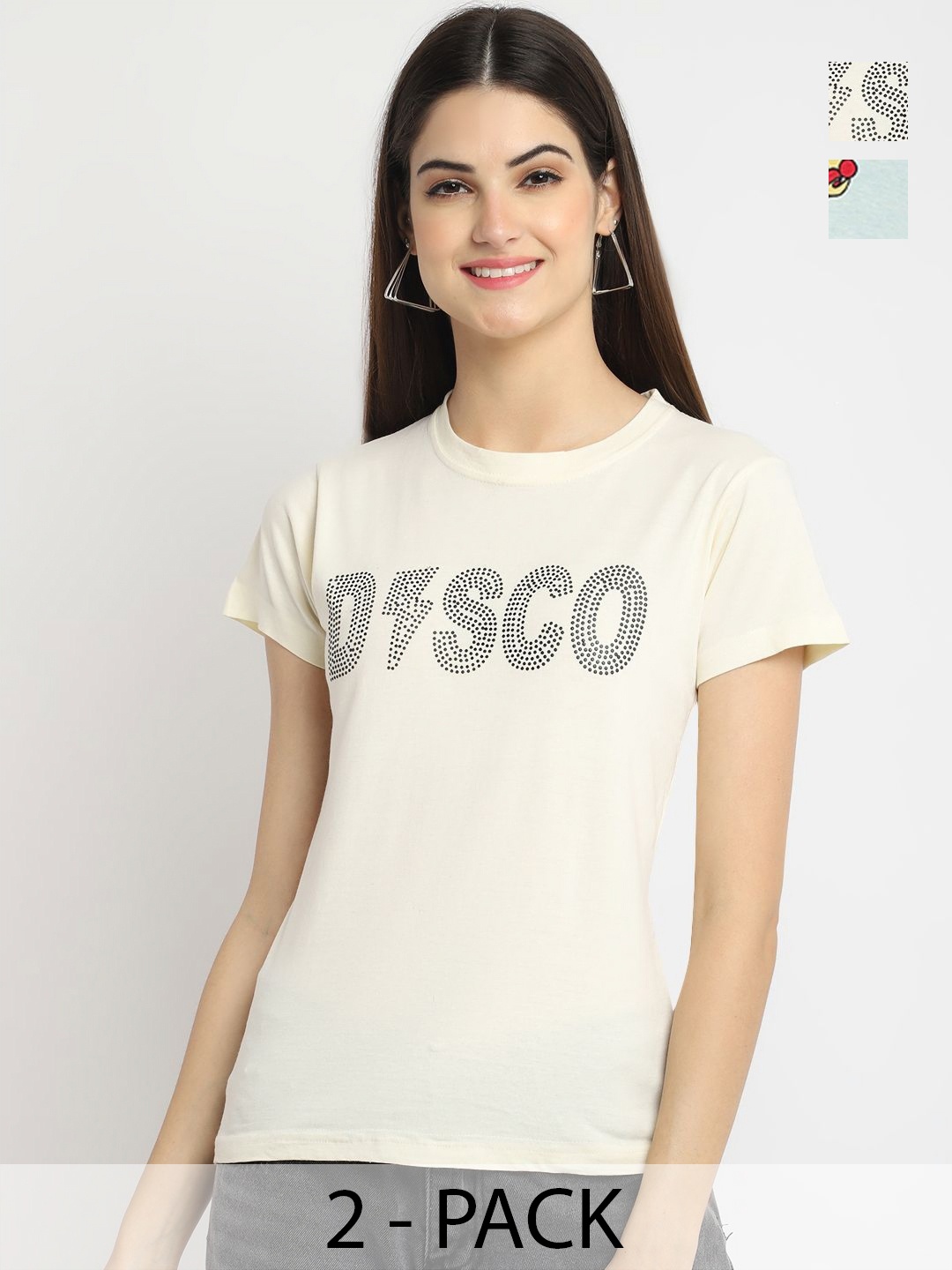 

Dreambe Women Typography Printed T-shirt, Multi