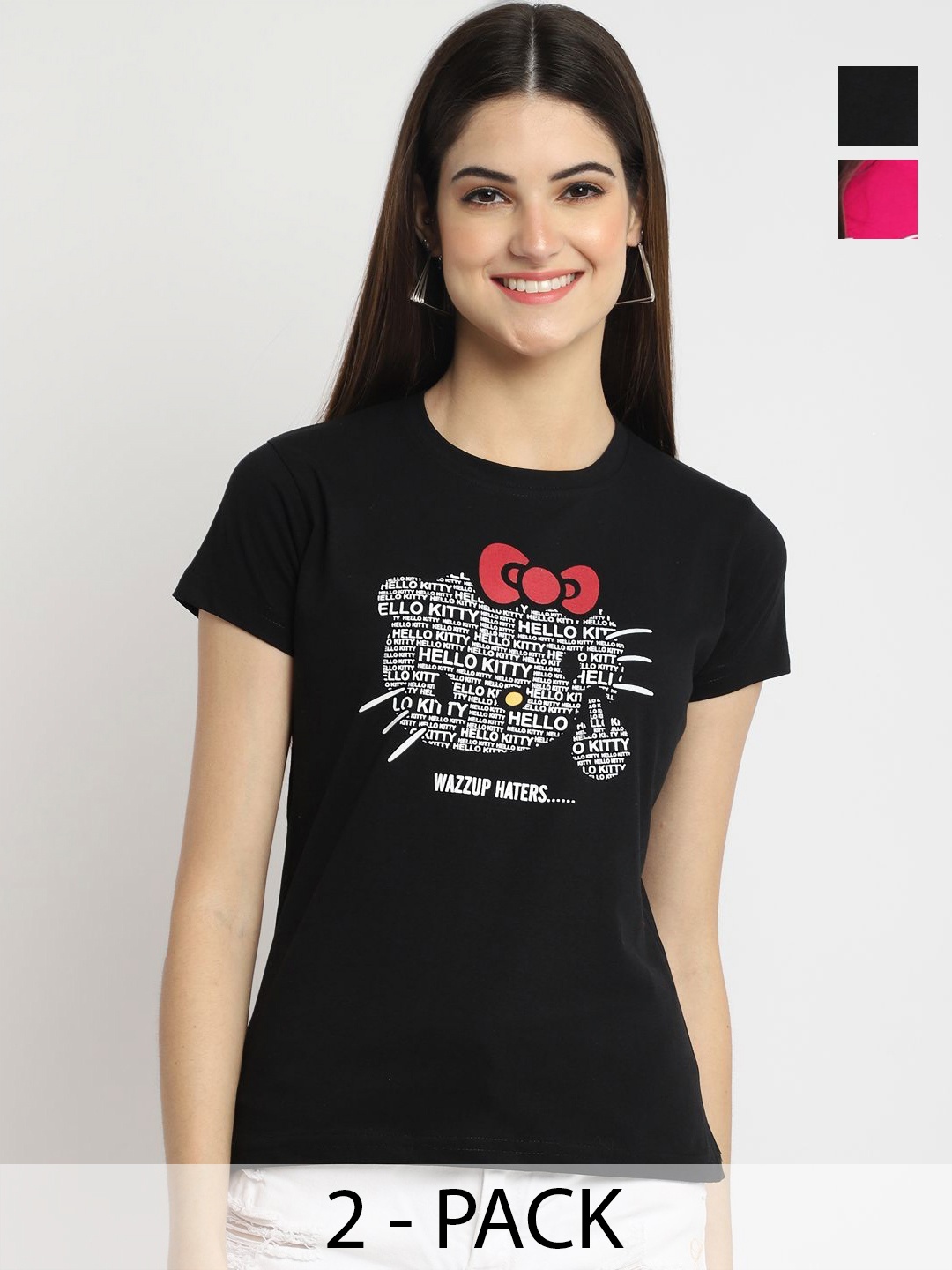 

Dreambe Women Typography Printed T-shirt, Multi