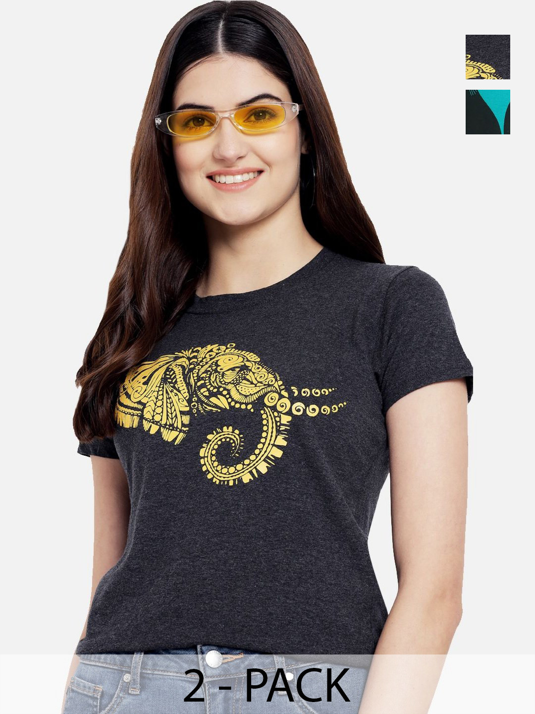 

Dreambe Women Typography Printed T-shirt, Multi