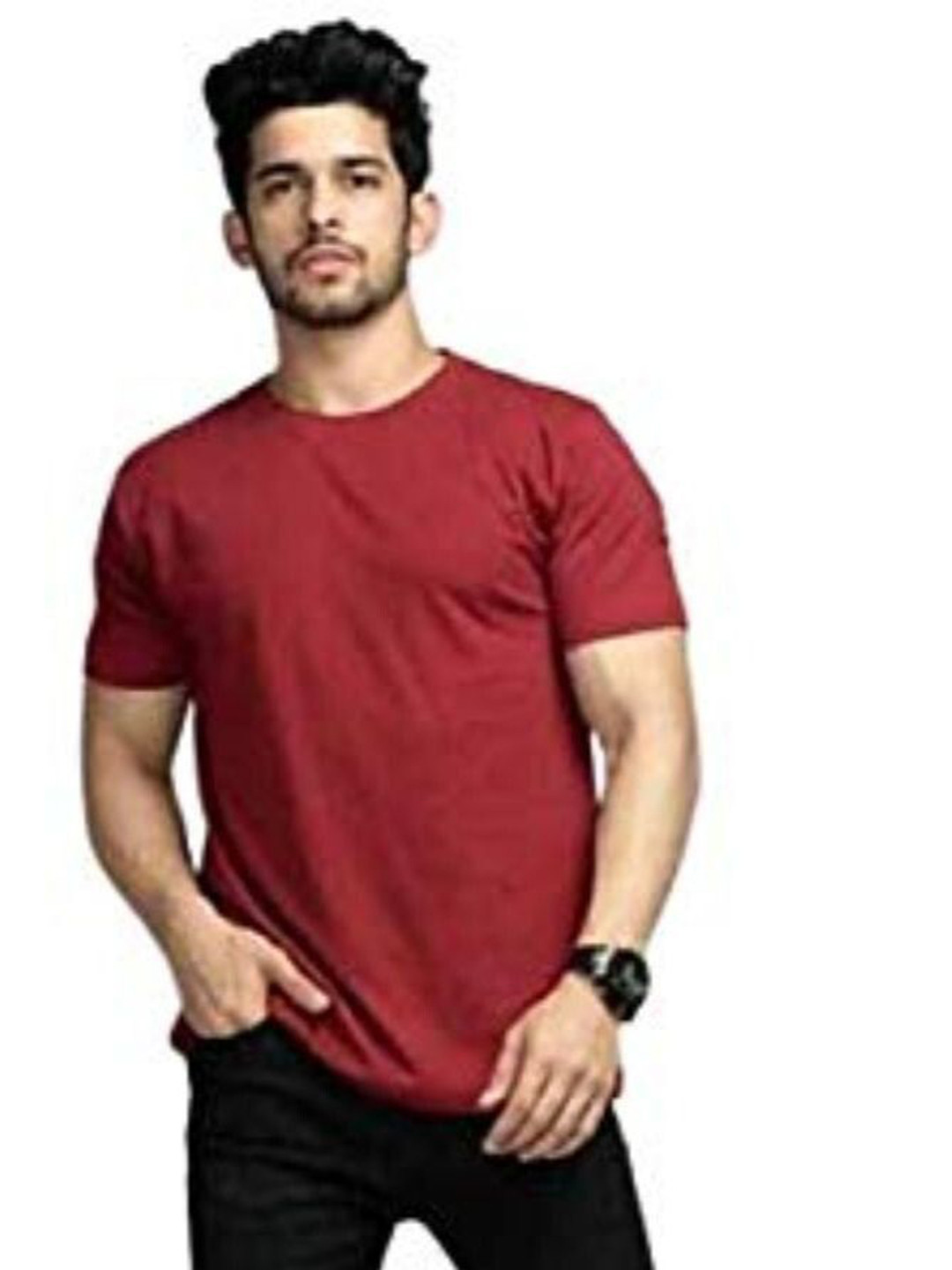 

Unicus Apparel Men V-Neck Pockets T-shirt, Maroon