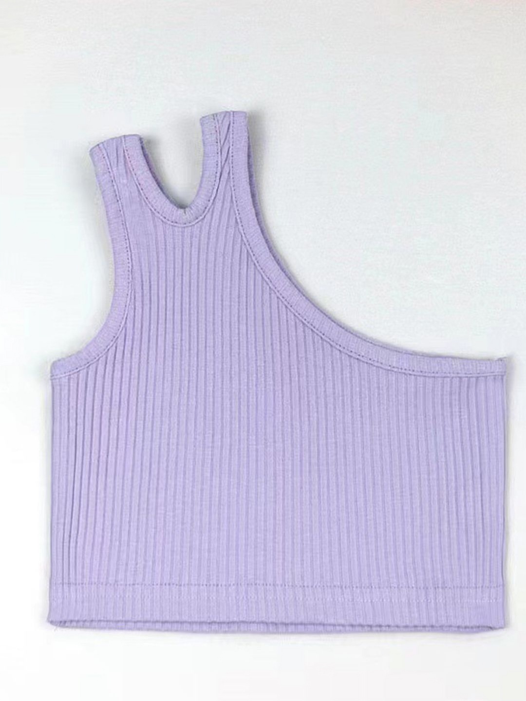 

YK Girls Striped V-Neck Pockets T-shirt, Purple