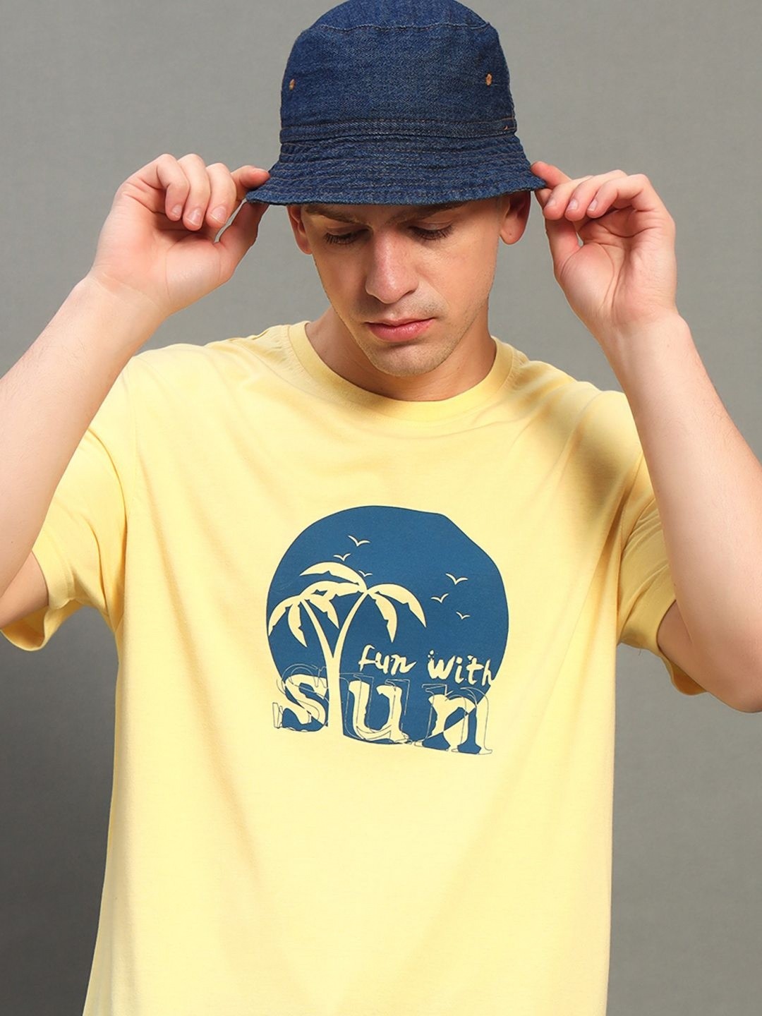 

GET GOLF Men Printed T-shirt, Yellow